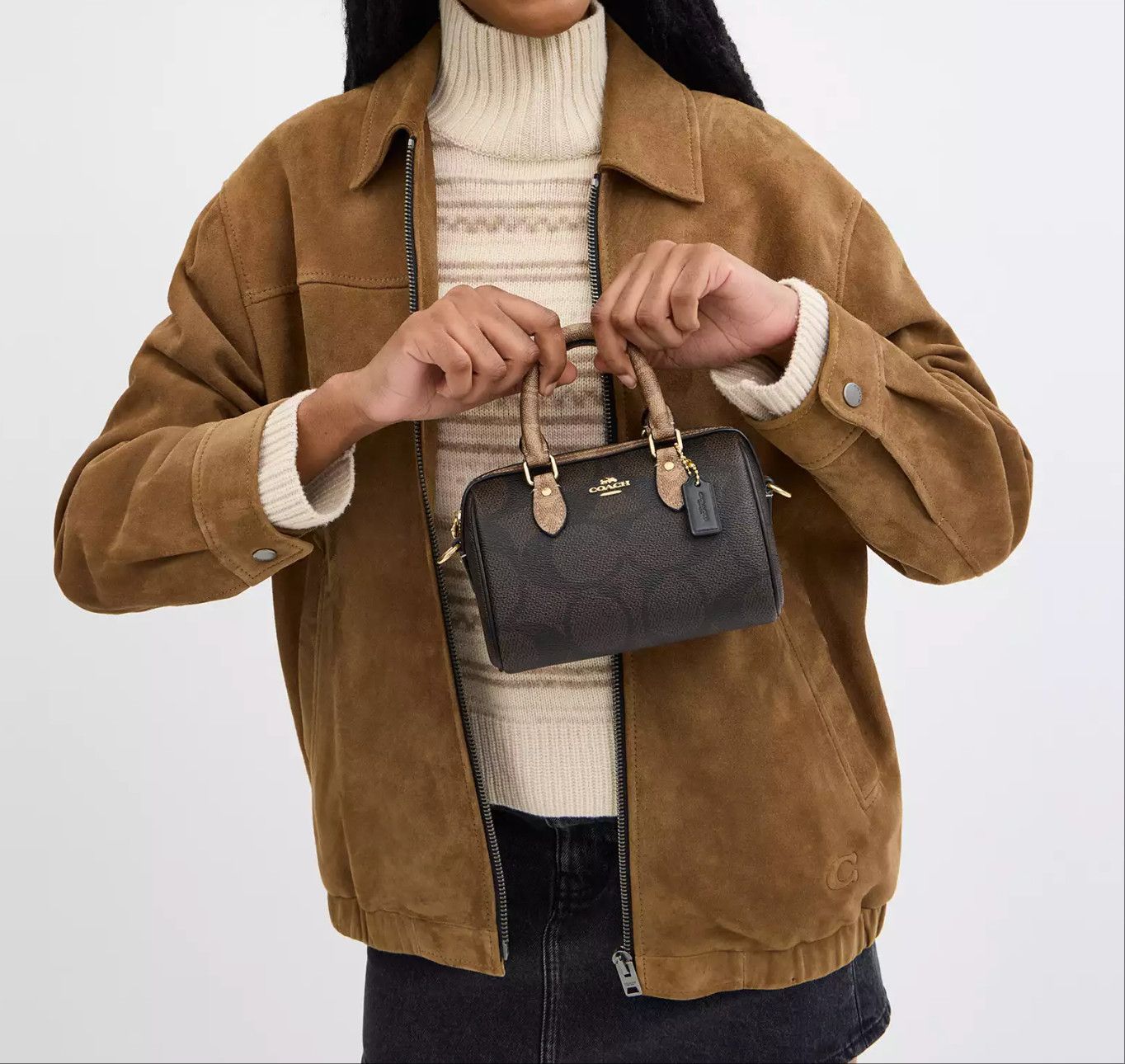 Coach Mini Rowan Crossbody Bag In Blocked Signature Canvas CAB16 Size ONE SIZE - 9 Thumbnail