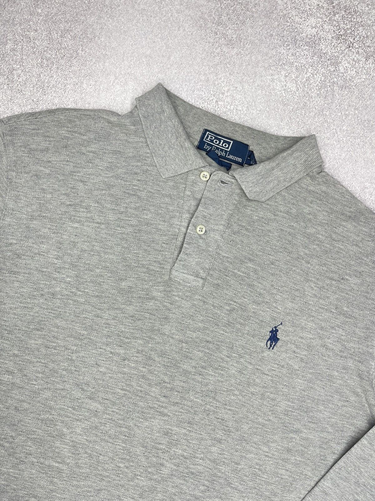 Polo Ralph Lauren Vintage Polo Ralph Lauren Rugby Polo Longsleeve Grey Y2K Size US L / EU 52-54 / 3 - 4 Thumbnail