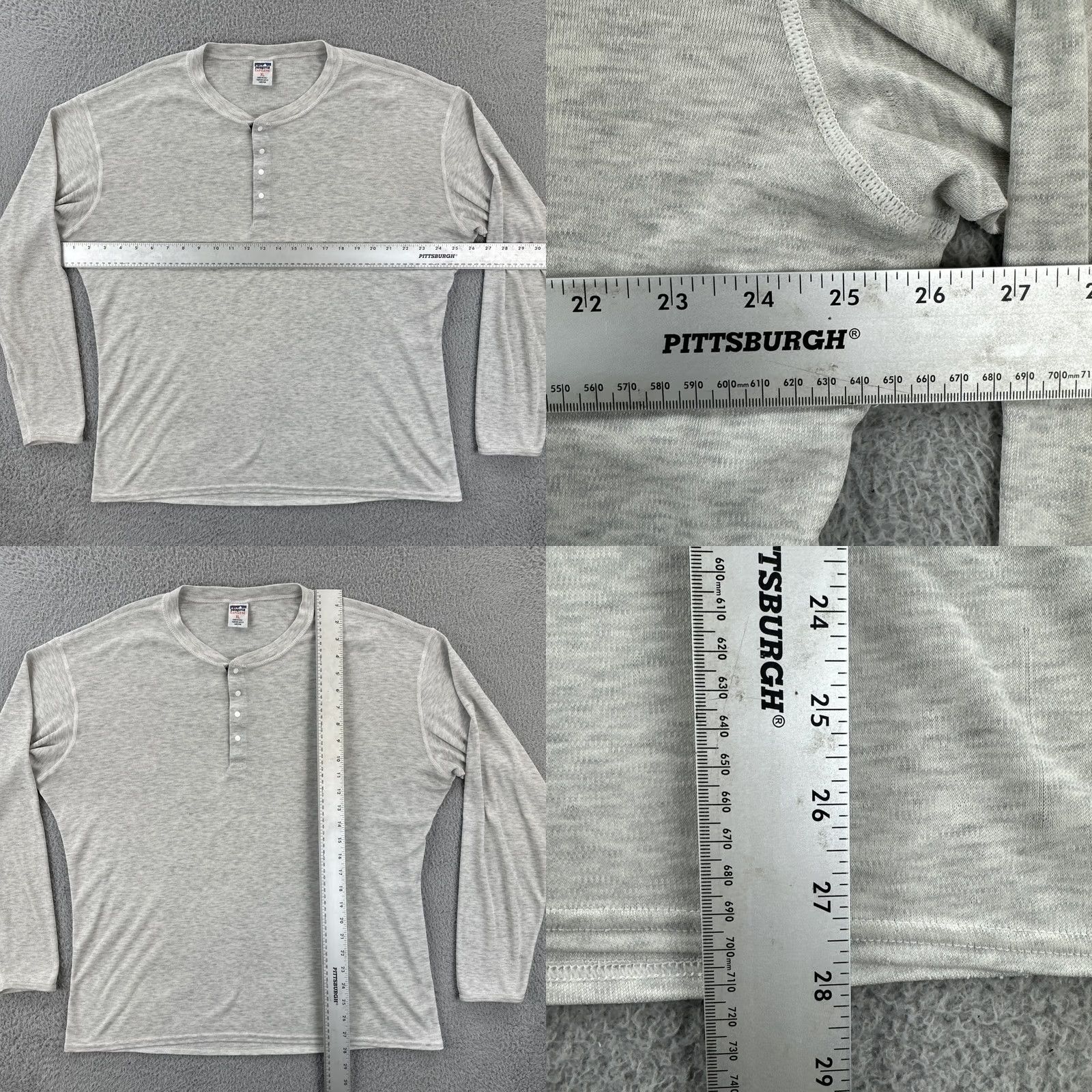 Patagonia VINTAGE Patagonia Capilene Mens XL Heather Gray Henley Shirt Made In USA 90s EUC Size US XL / EU 56 / 4 - 8 Thumbnail