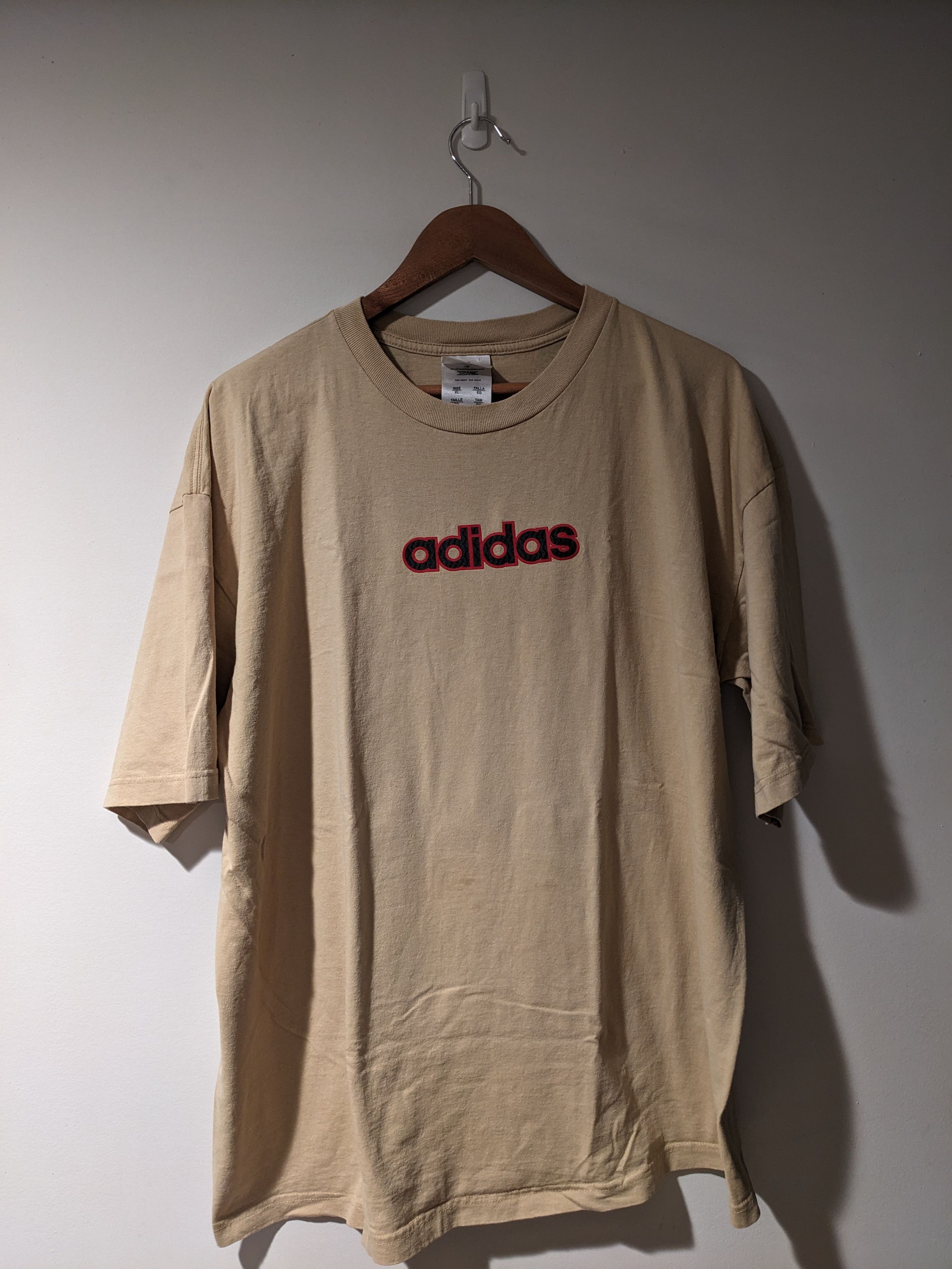 Adidas × Vintage Vintage Y2K Adidas Spell Out Center Three Stripes T-Shirt Size US XXL / EU 58 / 5 - 1 Thumbnail