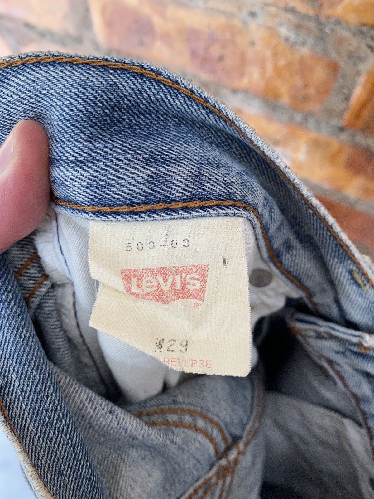 Japanese Brand Vtg Levis Distressed Cross Custom/Rebuild in Japan Size US 29 - 17 Thumbnail