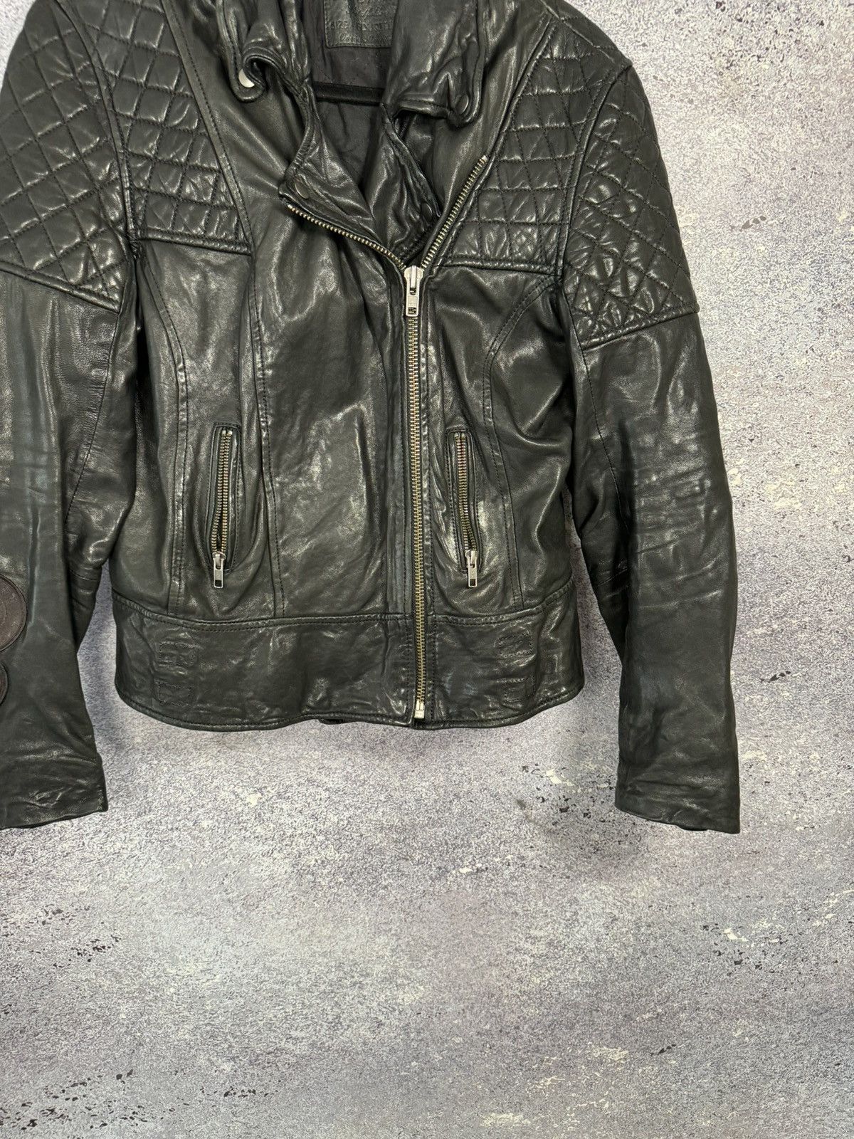 Allsaints All Saints Leather Jacket Women’s Uk 14 Black Lamb Papin Size L / US 10 / IT 46 - 4 Thumbnail