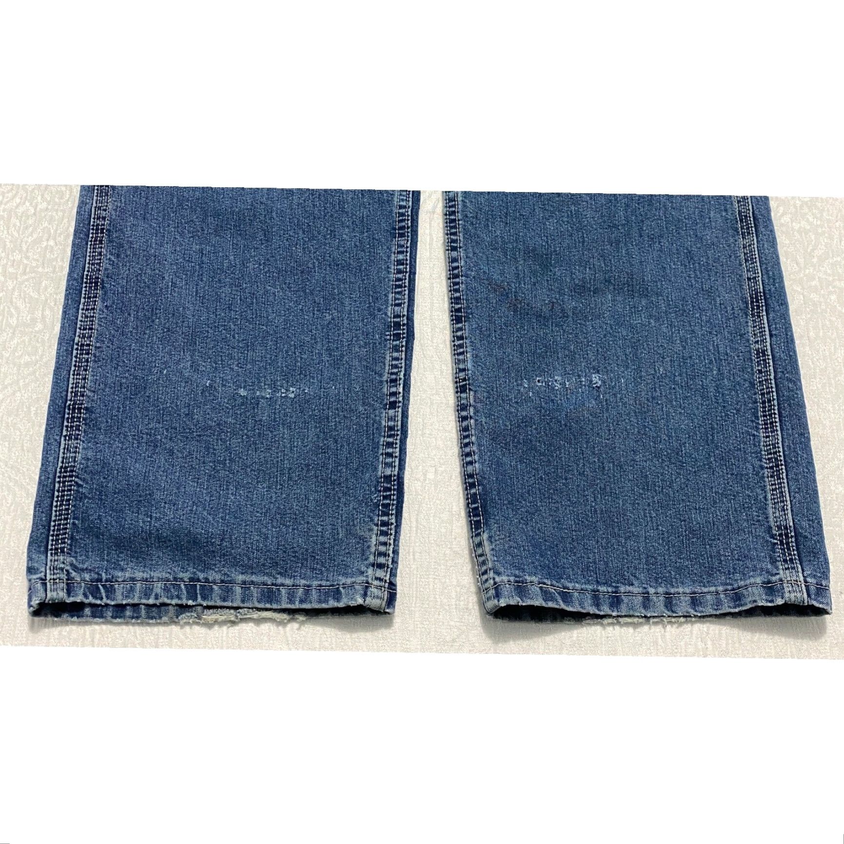 Lee Lee Carpenter Jeans Men 38x30 Denim Distressed Carpenter Workwear Blue Relaxed Straight Wide Leg Jeans Roundup Size US 38 / EU 54 - 4 Thumbnail