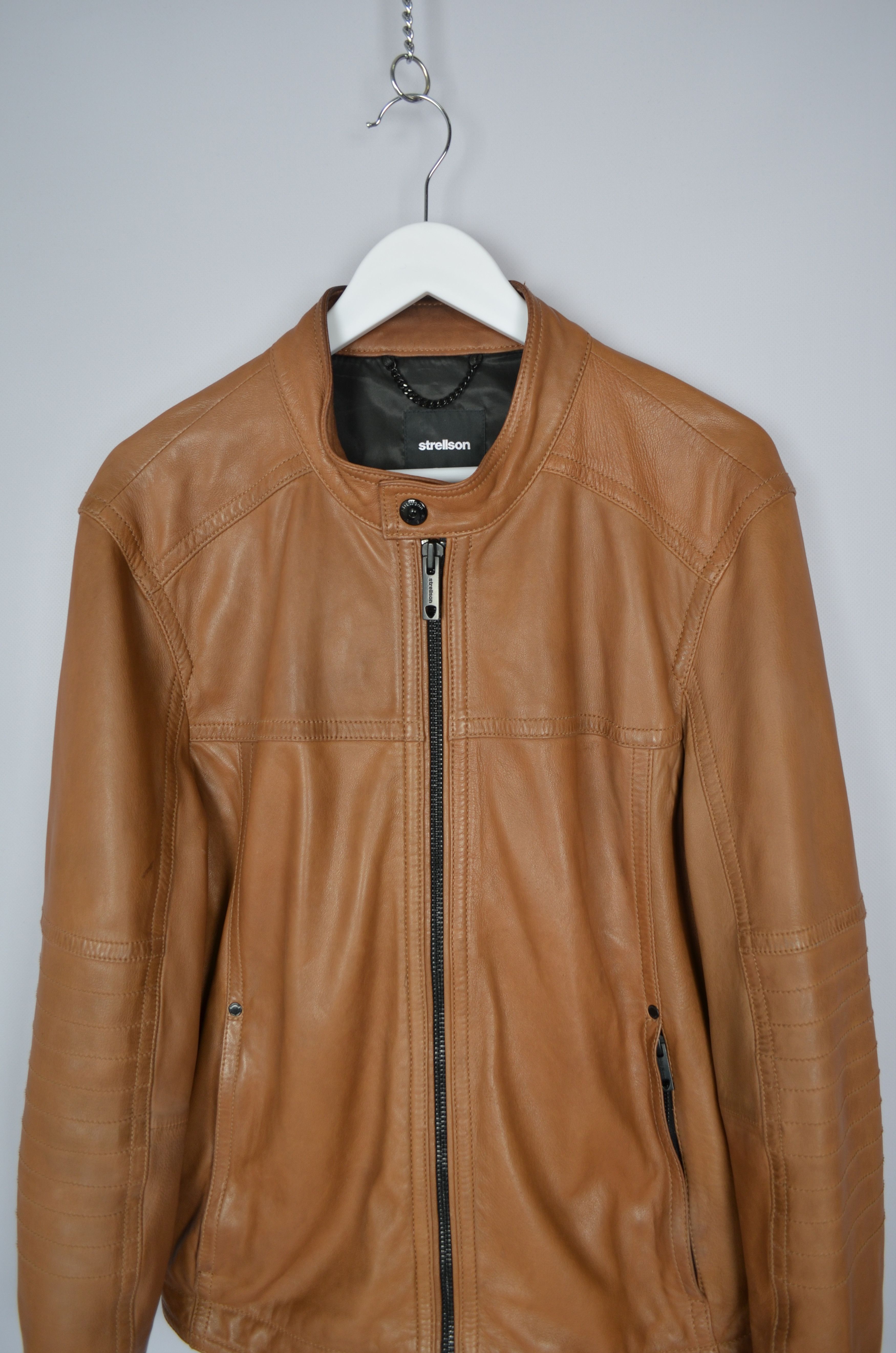 Designer × Strellson Strellson Leather Jacket Cognac Brown Size M Luxury VGC Size US M / EU 48-50 / 2 - 3 Thumbnail