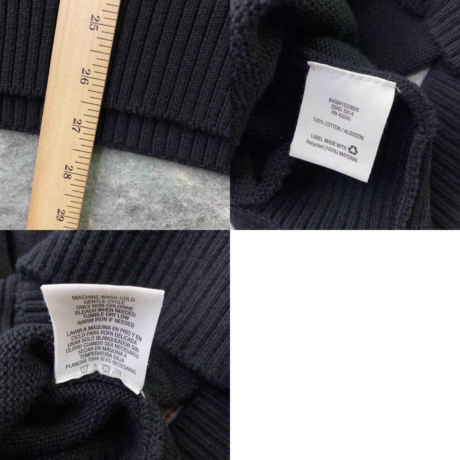 Vintage David Taylor Mens Sweater Large Black Argyle Cotton Crew Neck Long Sleeve Regular Fit Pullover Dad Theme Men Size US L / EU 52-54 / 3 - 8 Thumbnail