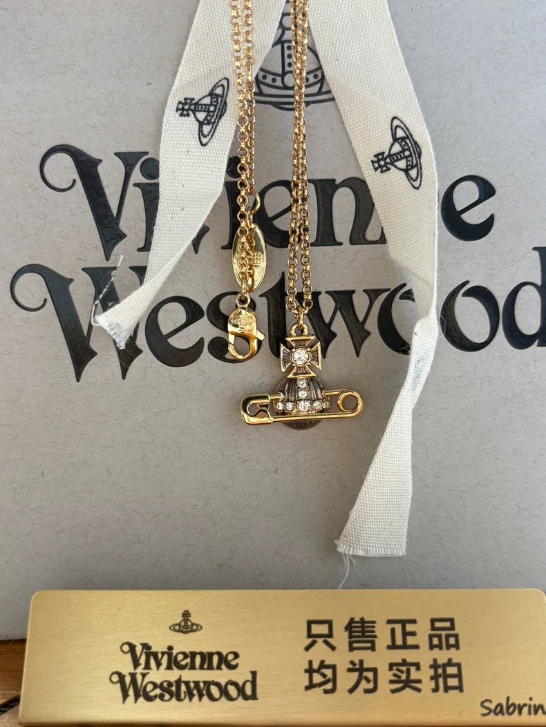 Vivienne Westwood Vivienne Westwood kitty gold enamel brooch necklace Size ONE SIZE - 1 Thumbnail