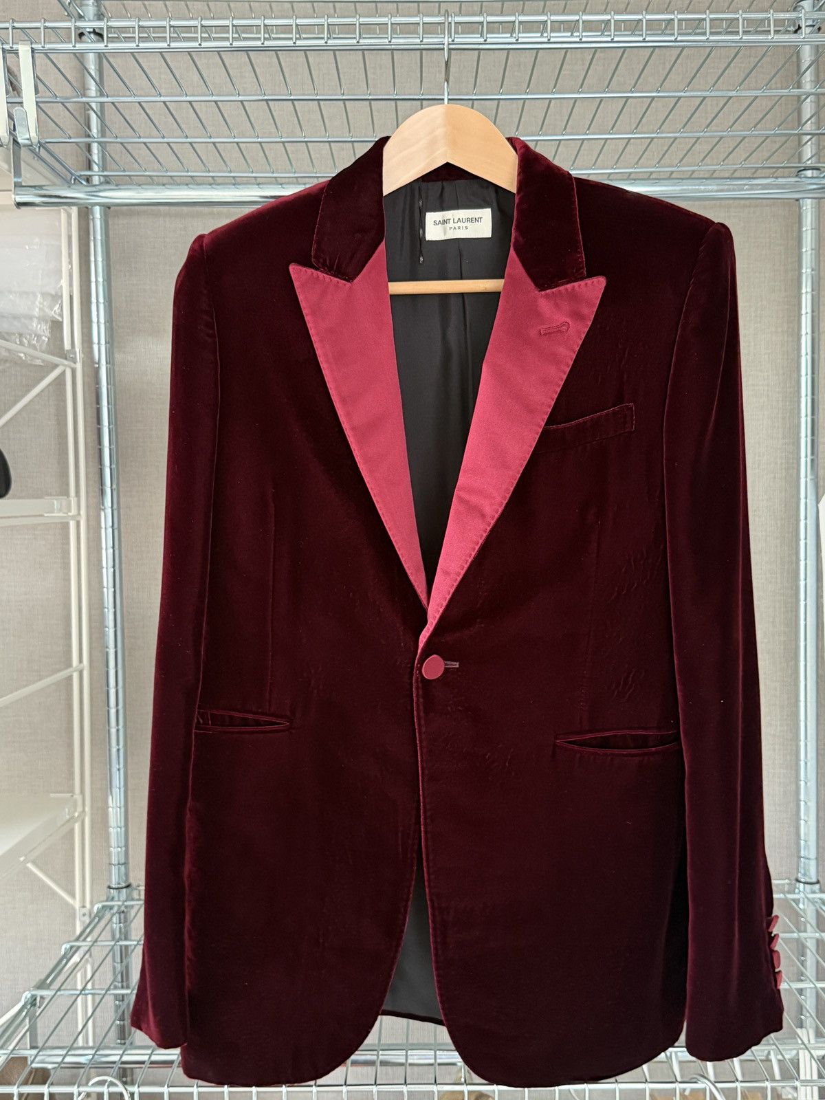 Saint Laurent Paris Saint Laurent Paris X Heidi Slimane FW16 Velvet Blazer Size 46R - 1 Thumbnail