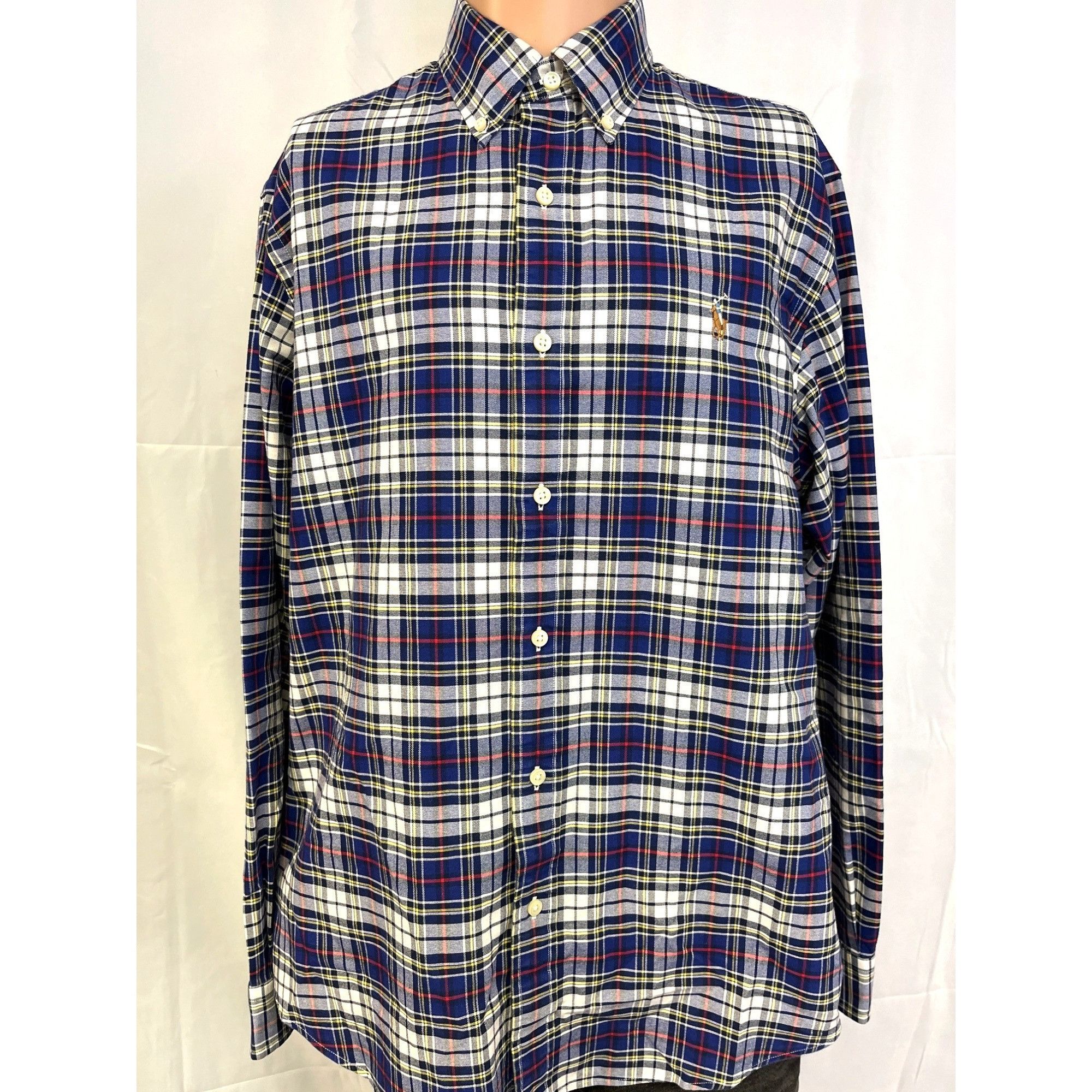 Ralph Lauren Ralph Lauren Men's Blue Plaid Shirt/Button Up Size L SKU 570 Size US L / EU 52-54 / 3 - 1 Thumbnail