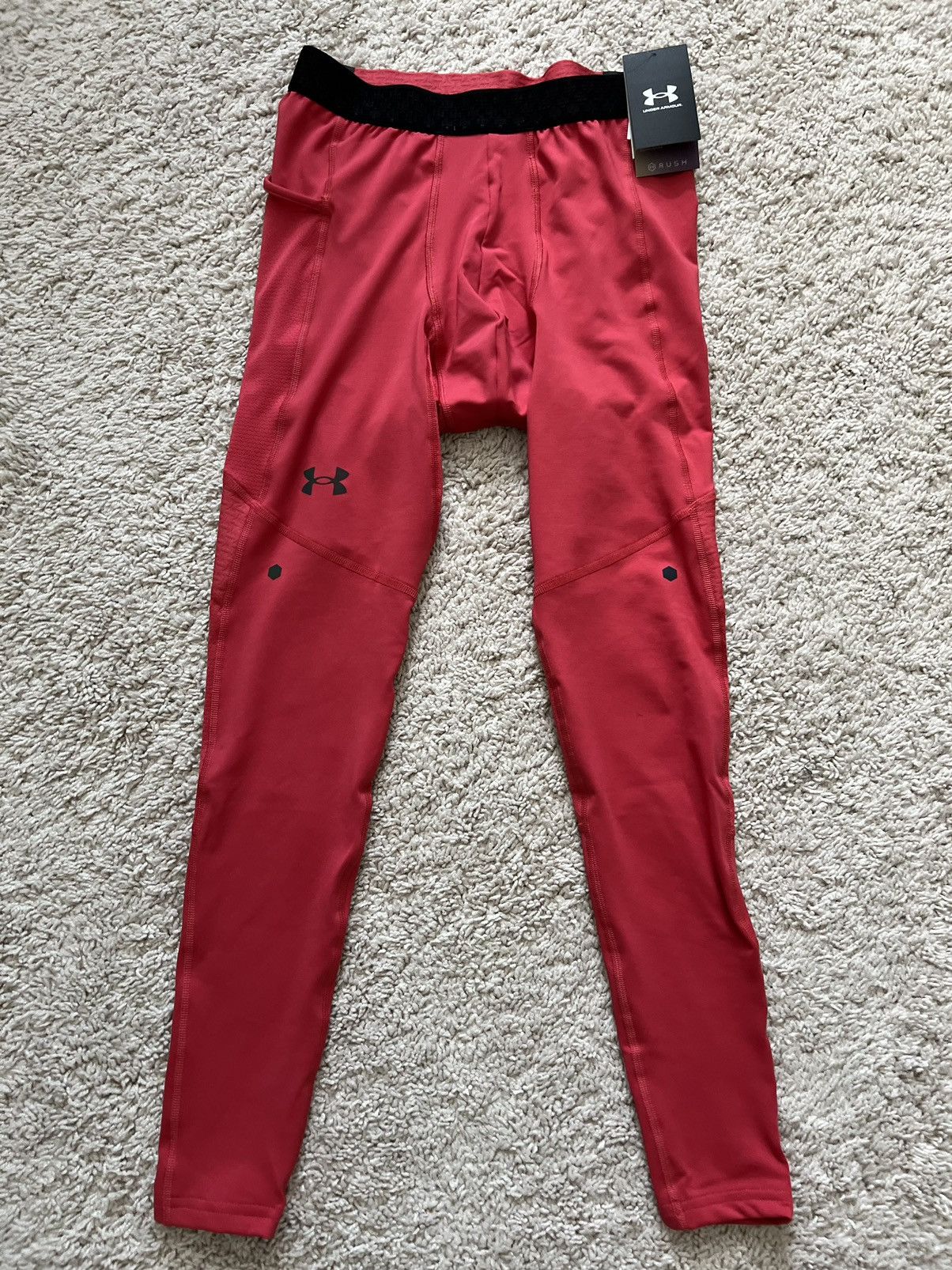 Under Armour Under Armour Medium UA RUSH Heatgear Smartform Red Leggings Size US 30 / EU 46 - 6 Thumbnail