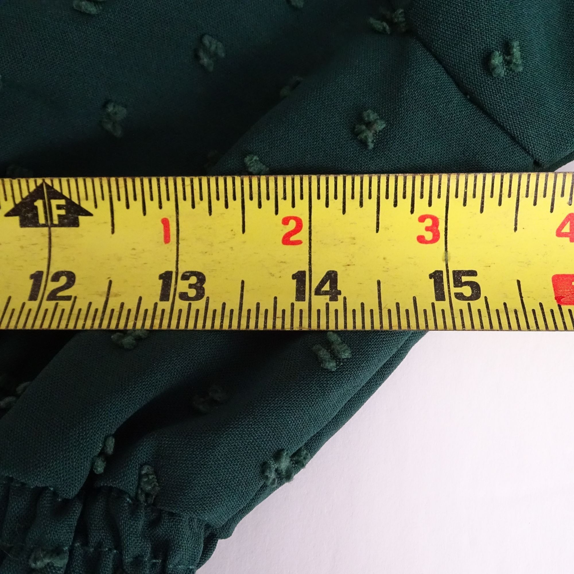 Shein Shein Green Swiss Dot Ruffle Tiered Fit & Flare Dress Size 4 Size S / US 4 / IT 40 - 8 Thumbnail