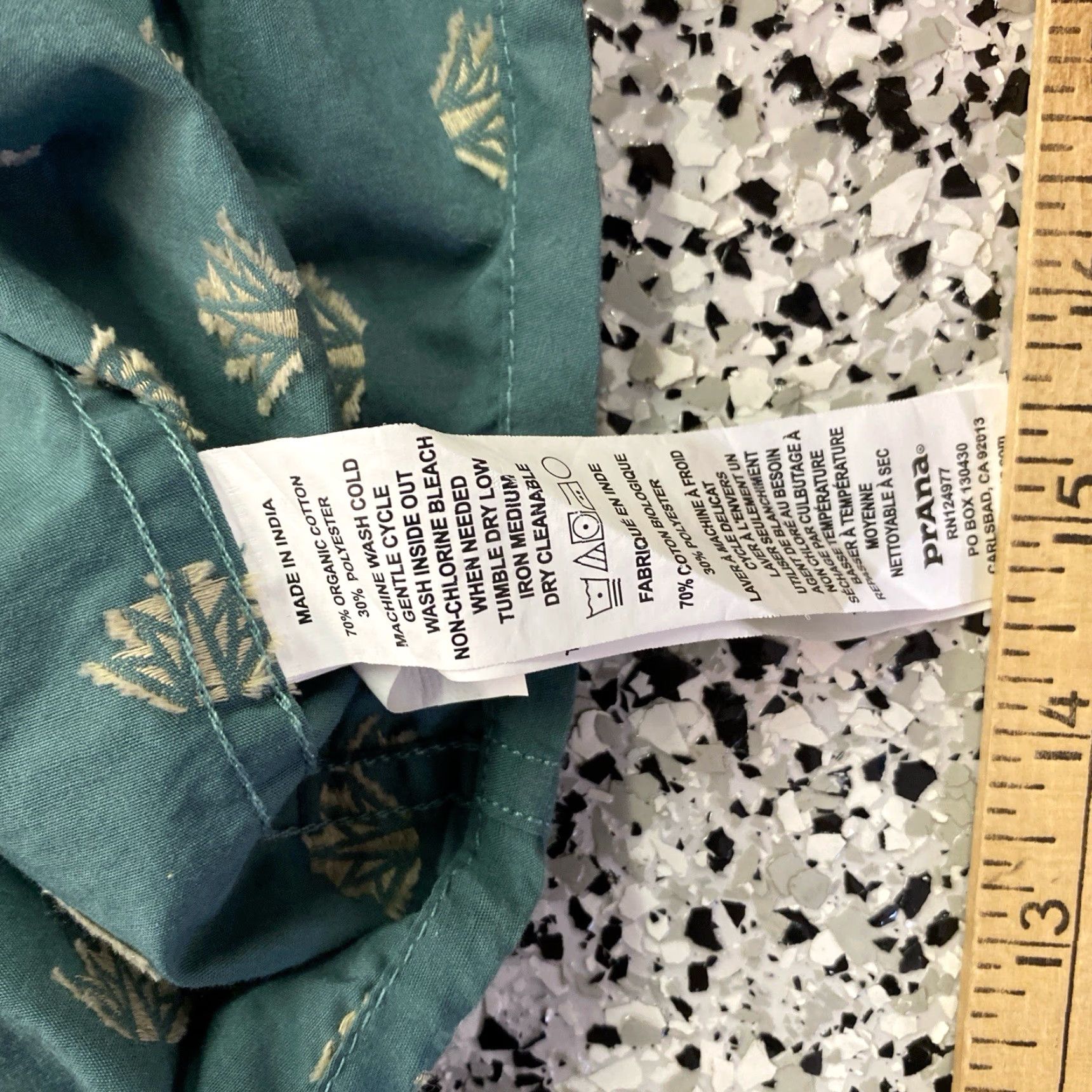Prana Prana Shirt Mens XXL Button Up Short Sleeve Print Organic Cotton Green Size US XXL / EU 58 / 5 - 5 Thumbnail