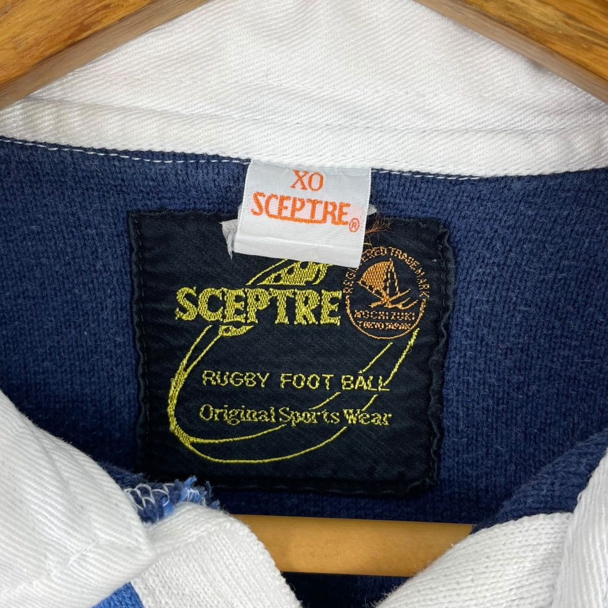 Japanese Brand × Vintage Vintage SCEPTRE Football Rugby Long Sleeve Stripe Rugby Shir Size US M / EU 48-50 / 2 - 6 Thumbnail