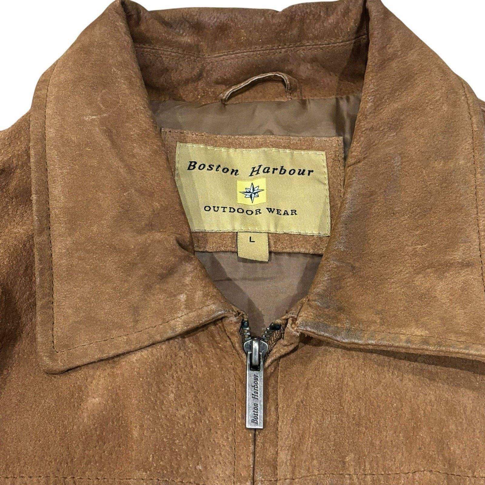Other Vintage 80s Suede Bomber Jacket Tan Measures XL [Tagged L] Size US XL / EU 56 / 4 - 2 Thumbnail