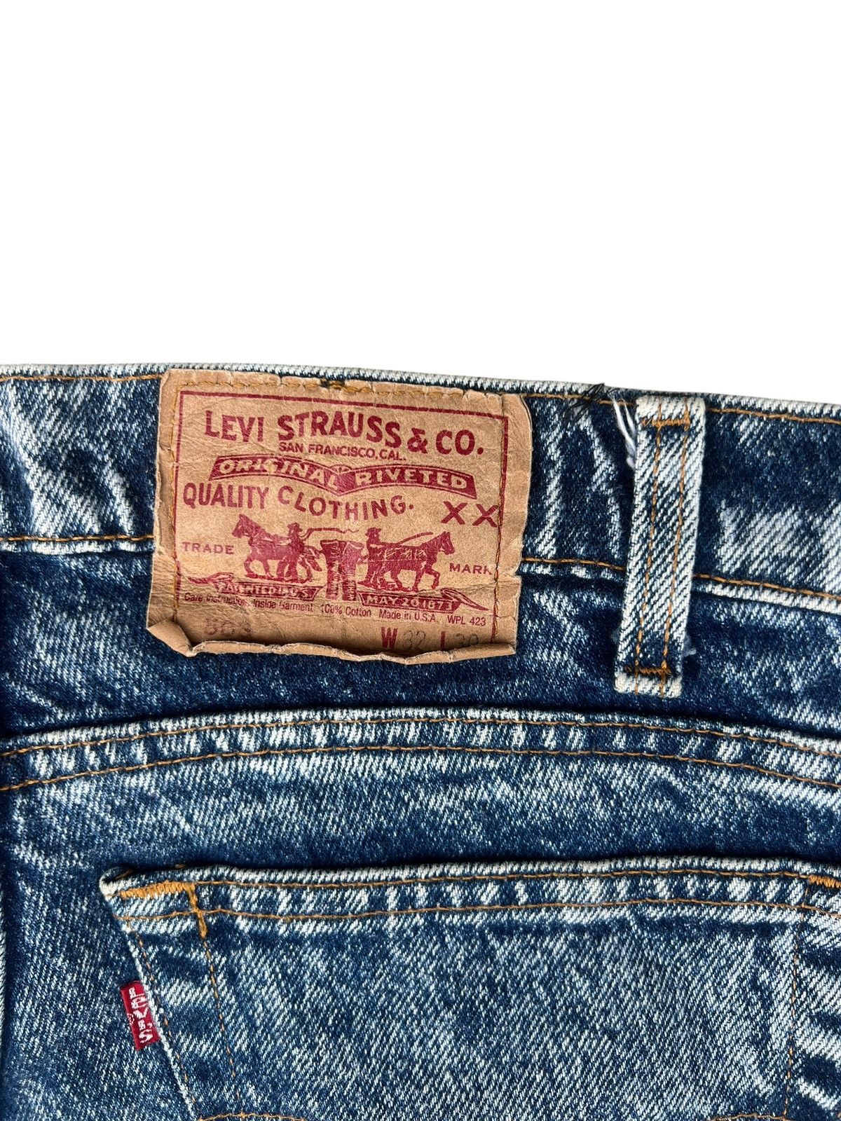 Levi's Vintage 80s Levi’s 505 Acid Wash Denim Jeans Size US 31 - 20 Thumbnail