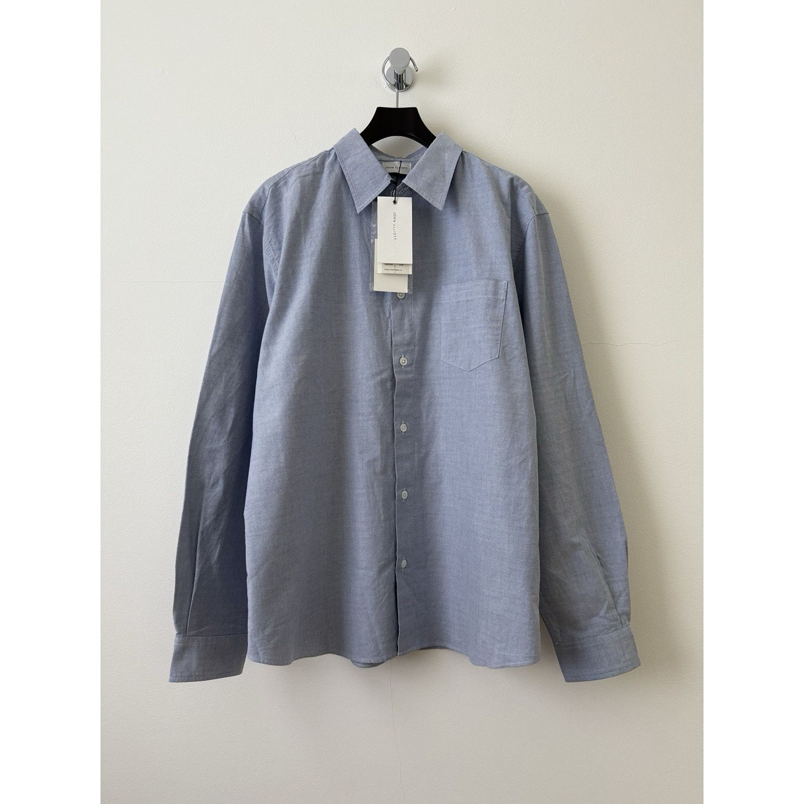 John Elliott NEW Blue Oxford Cloak Button Up Size US M / EU 48-50 / 2 - 2 Thumbnail