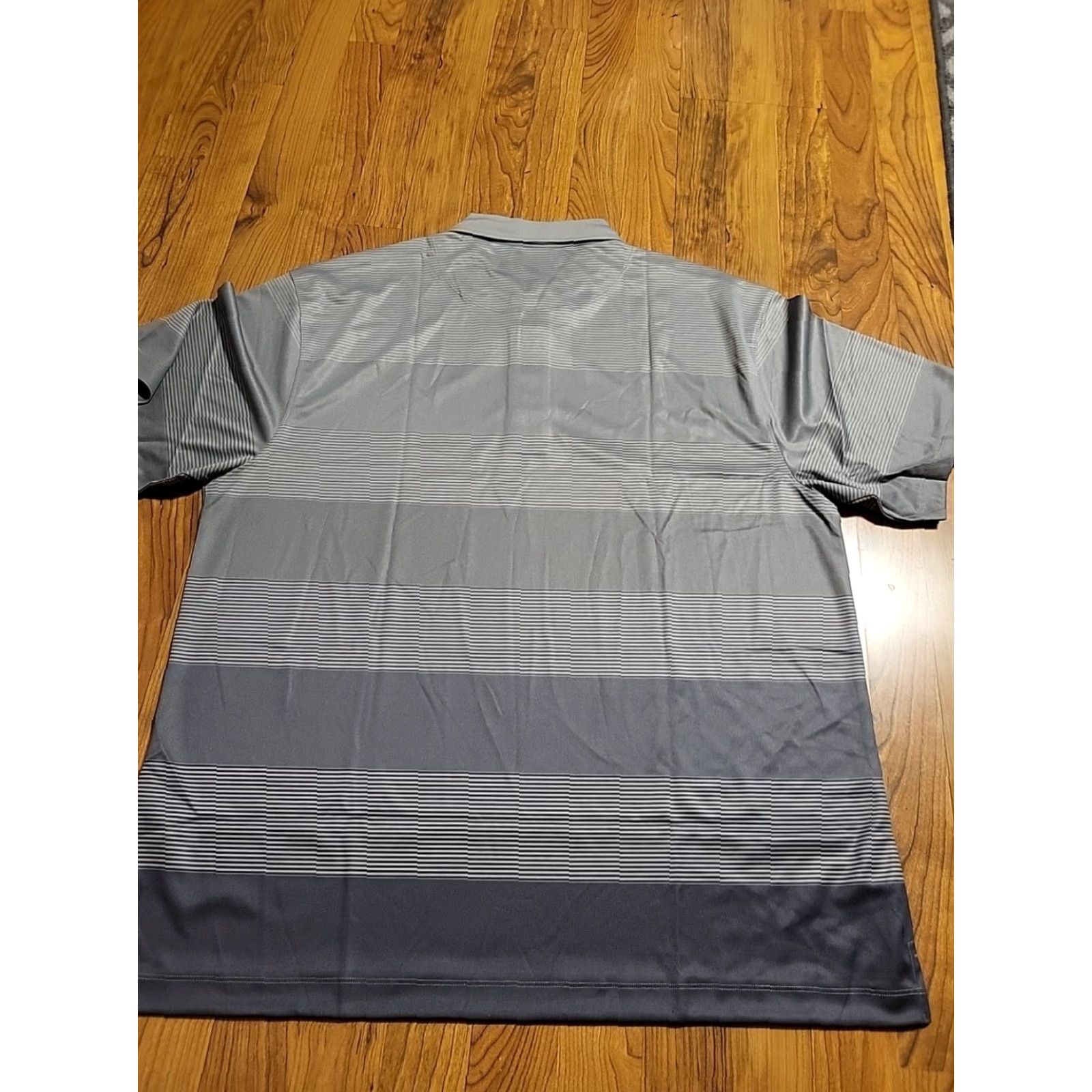 Vintage Heritage Cross Polo Men XL Gray Striped Stretch Easy Care Moisture Wicking Cross Golf Shirt Size US XL / EU 56 / 4 - 8 Thumbnail