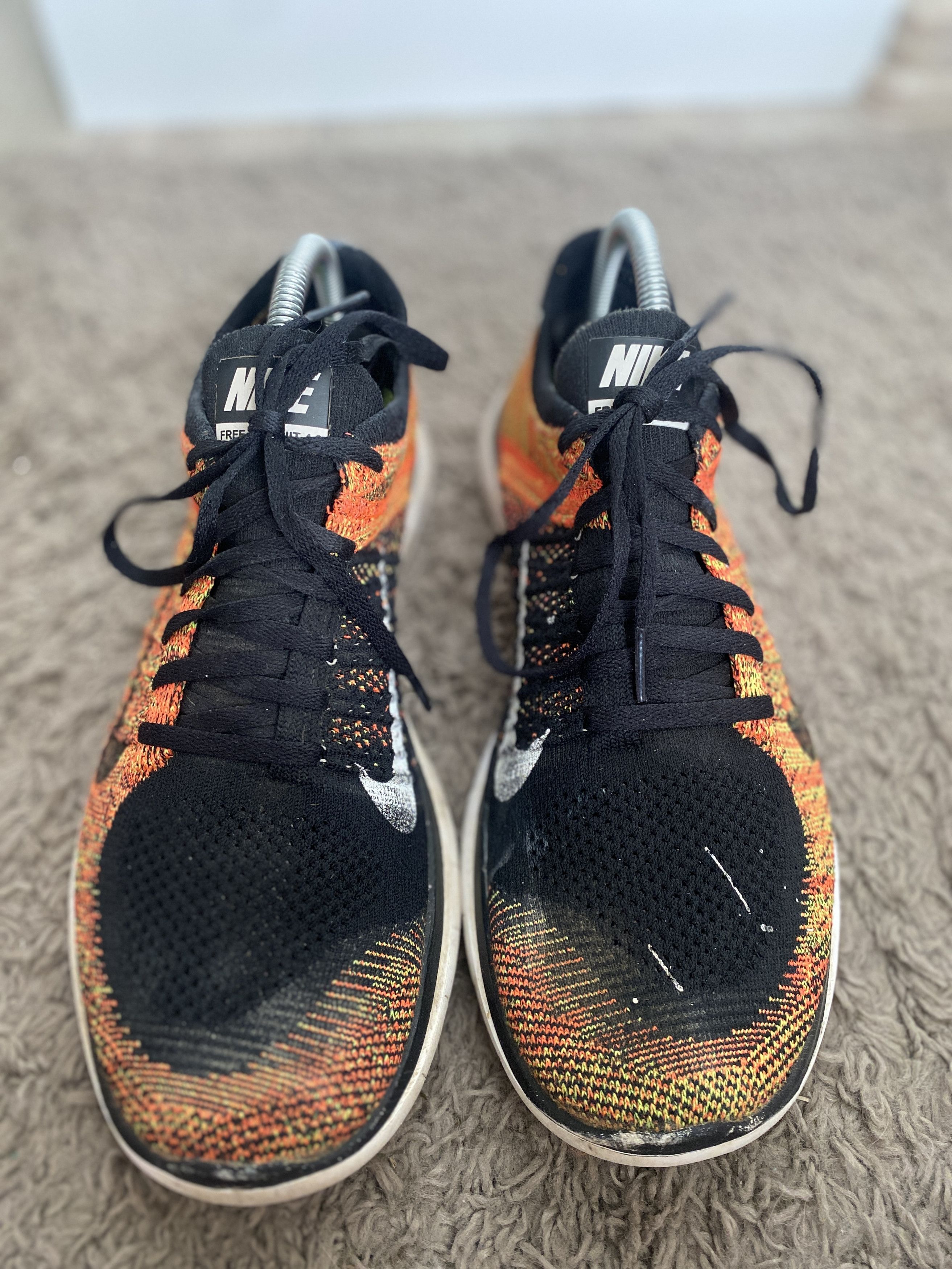 Nike Nike Free Flyknit 4.0 Black Volt Bright Crimson sport Size US 10 / EU 43 - 2 Thumbnail