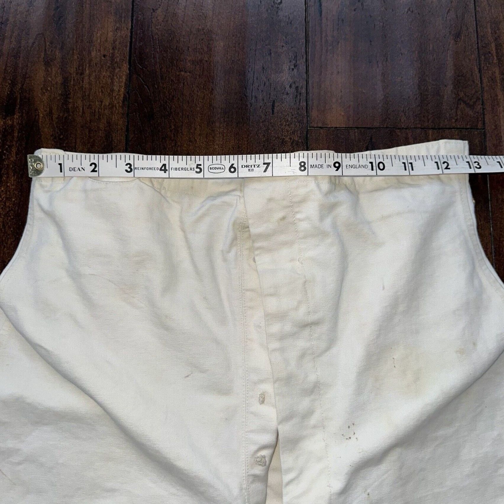 Vintage VINTAGE 1920s White Buckle Back Work Pants Cotton Navy USMA 28x31 Regular Mens 1920s Era Edwar dian Union Made Trusted Vintage Shop Size US 26 / EU 42 - 5 Thumbnail