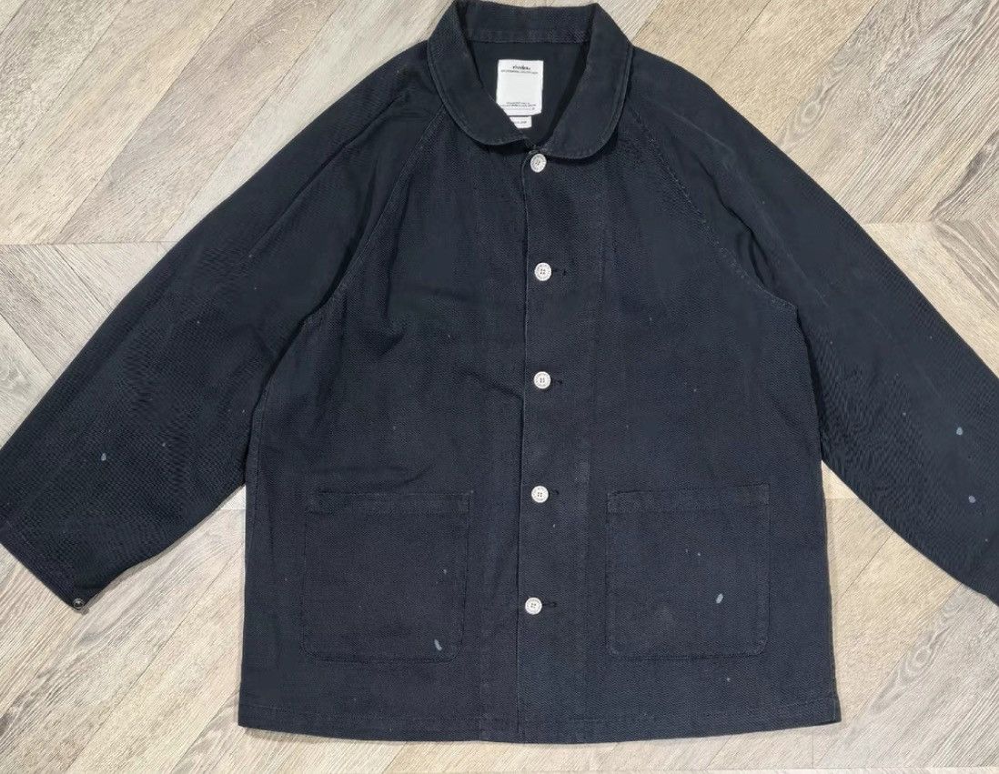 image of Visvim 19Ss Potomac Coverall Jkt Hand-Painted Splash-Ink Wor in Black, Men's (Size XL)