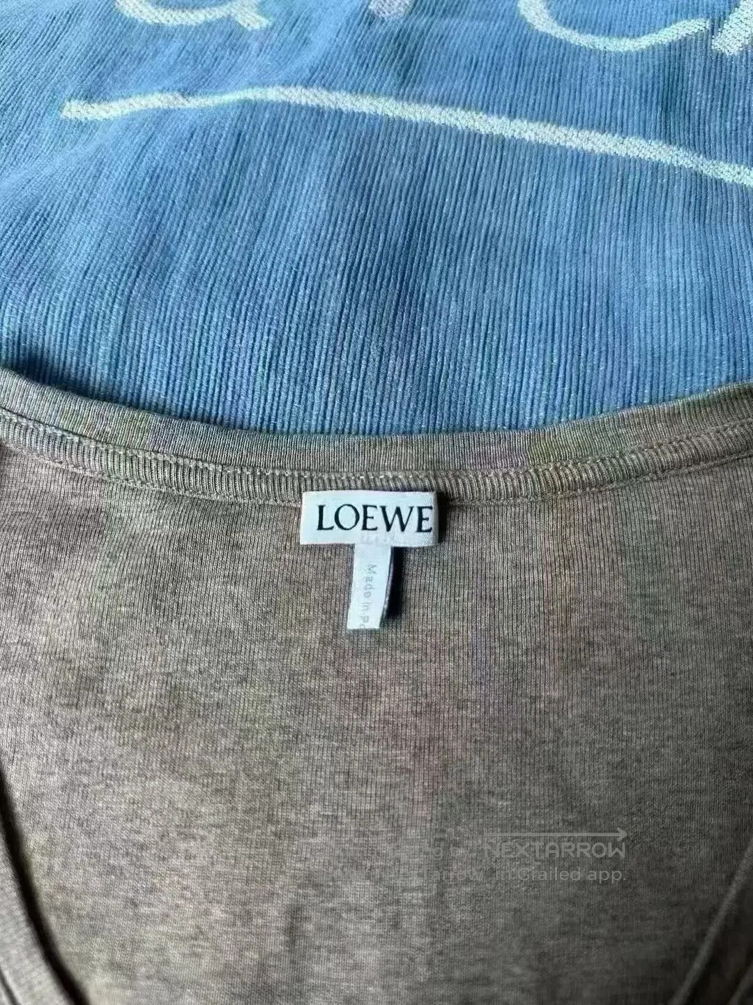 Loewe Loewe Khaki Embroidered Logo Tank Top| Size L / US 10 / IT 46 - 2 Thumbnail