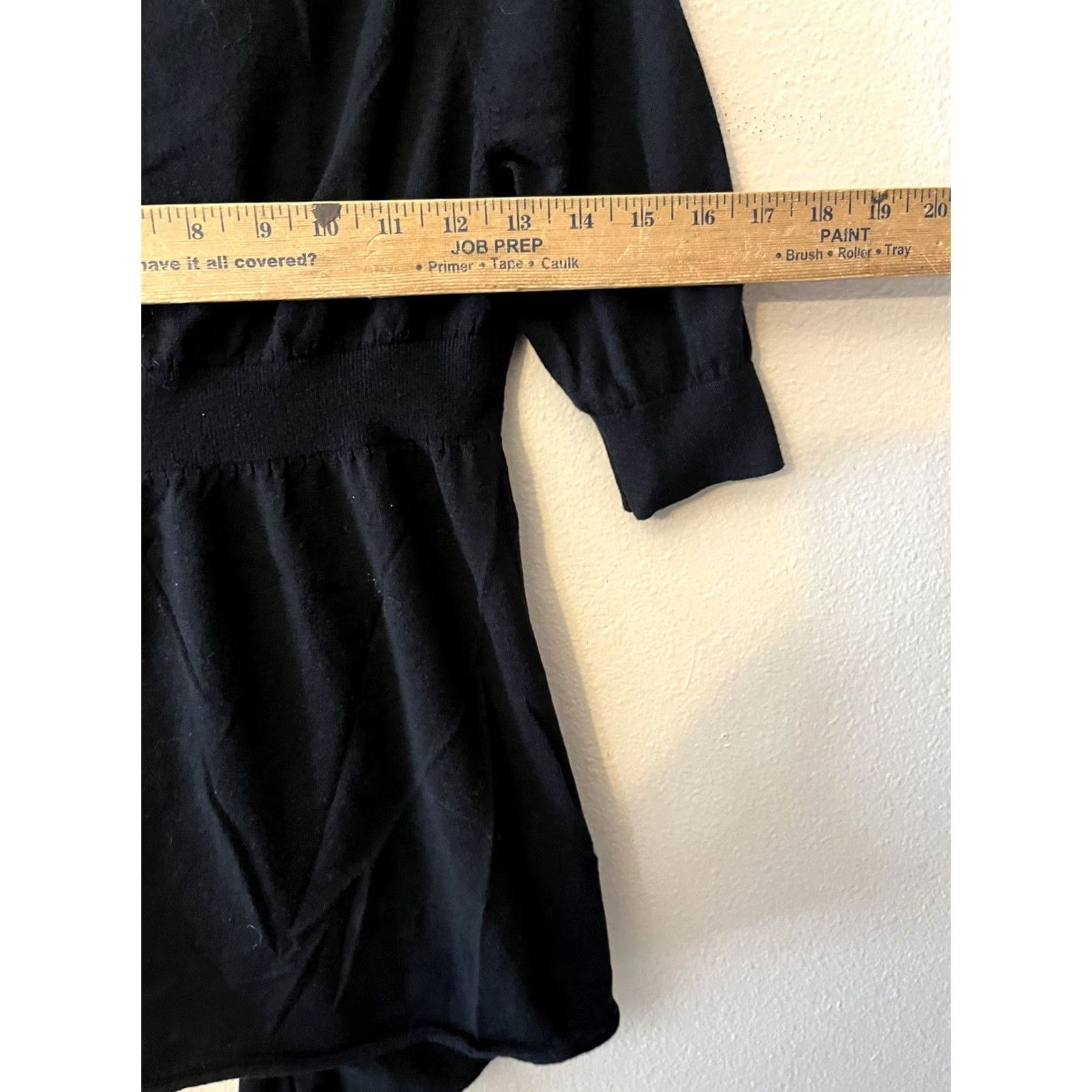 Express VINTAGE Express Cardigan Shirt Womens Small Black Open Short Sleeve Knit Cotton Crew Neck Size S / US 4 / IT 40 - 5 Thumbnail