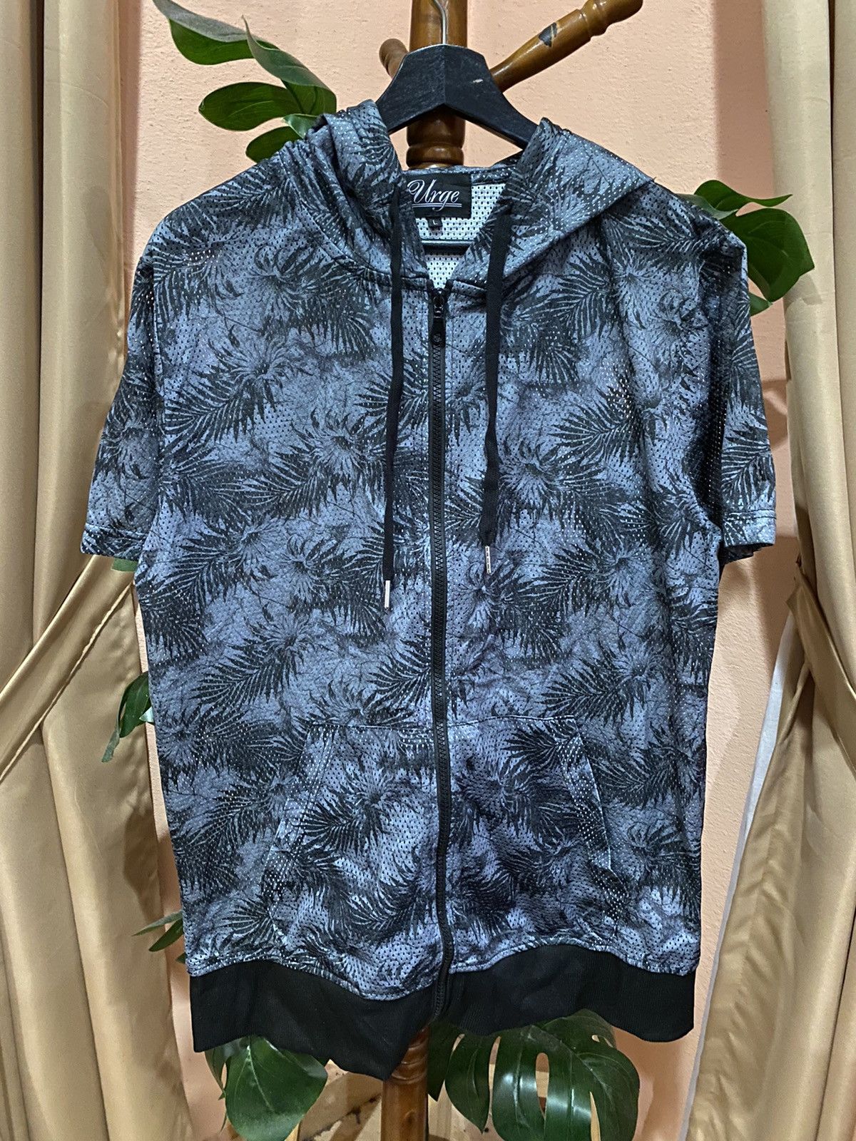 Other Urge Hooded Zip Jacket with Abstract Palm Design Casual Wear Size US M / EU 48-50 / 2 - 1 Thumbnail