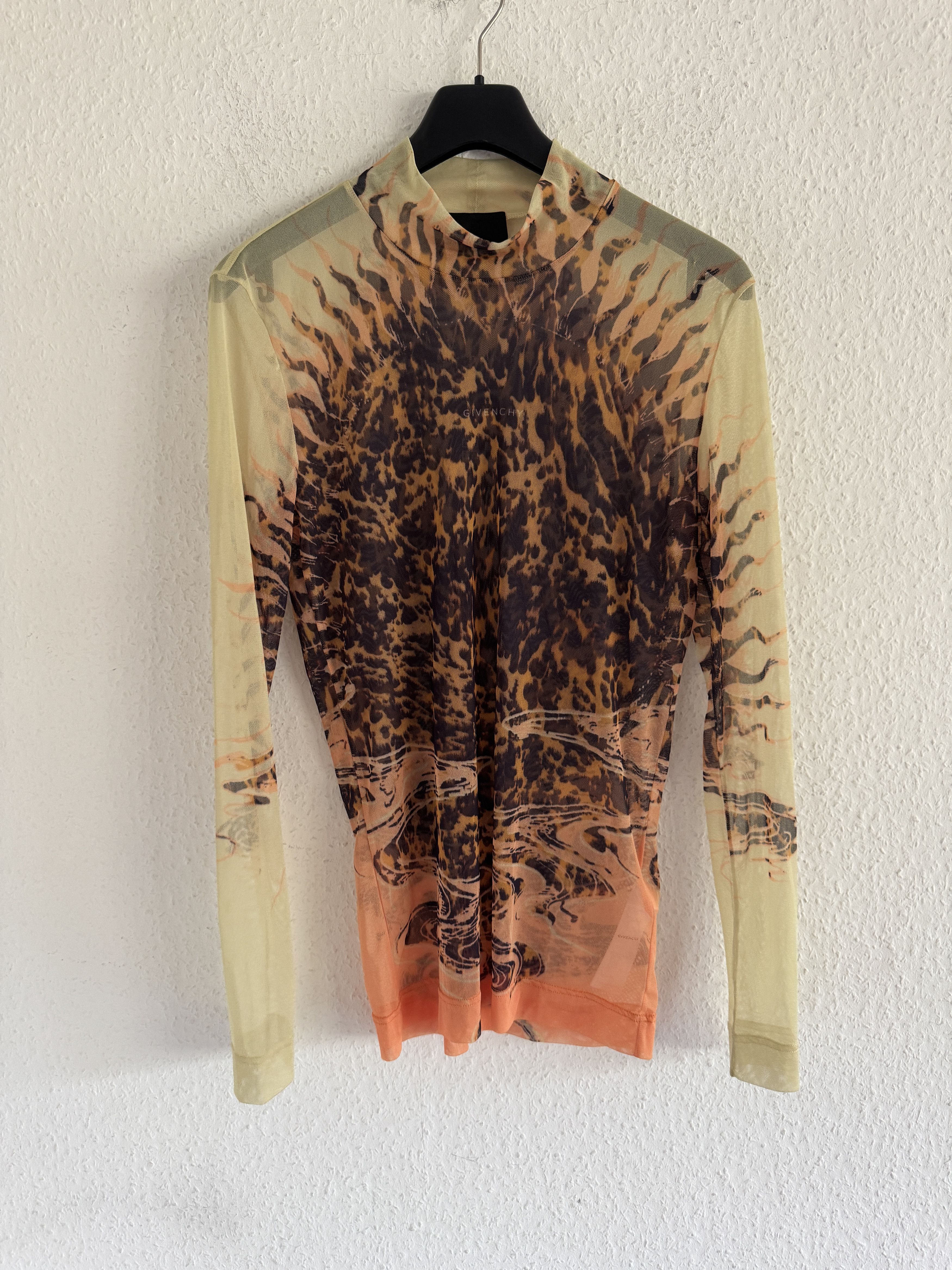 Givenchy Marble Sun Mesh Long Sleeve Top Size US XS / EU 42 / 0 - 7 Thumbnail