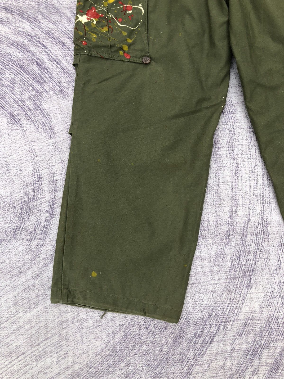 Designer × Vintage Very Rare Cargo Pants Art Colour Paint W30 x L37 Size US 30 / EU 46 - 16 Thumbnail