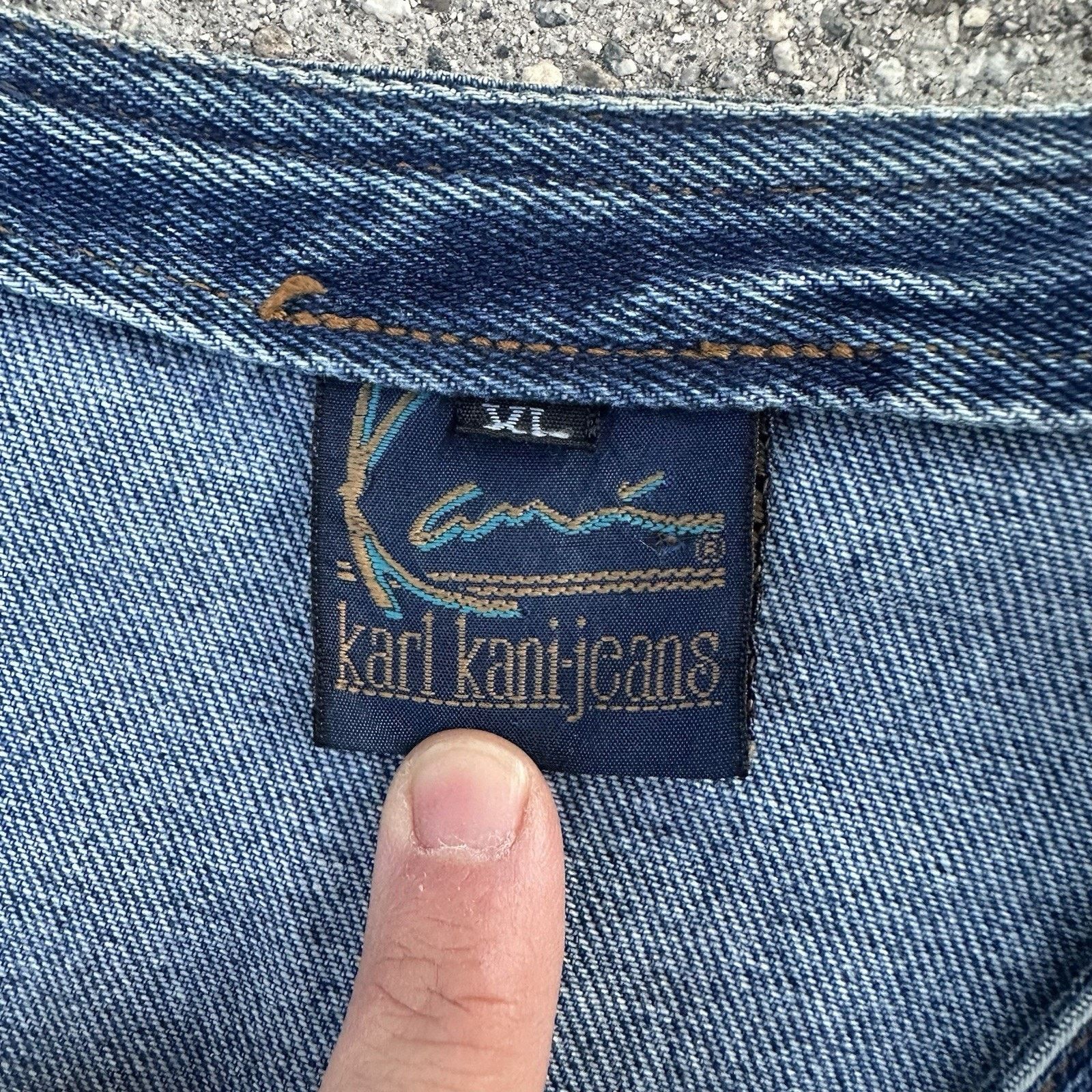 Karl Kani × Vintage Vintage 90s Karl Kani Jeans Utility Cargo Denim Vest Size XL Size US XL / EU 56 / 4 - 5 Thumbnail