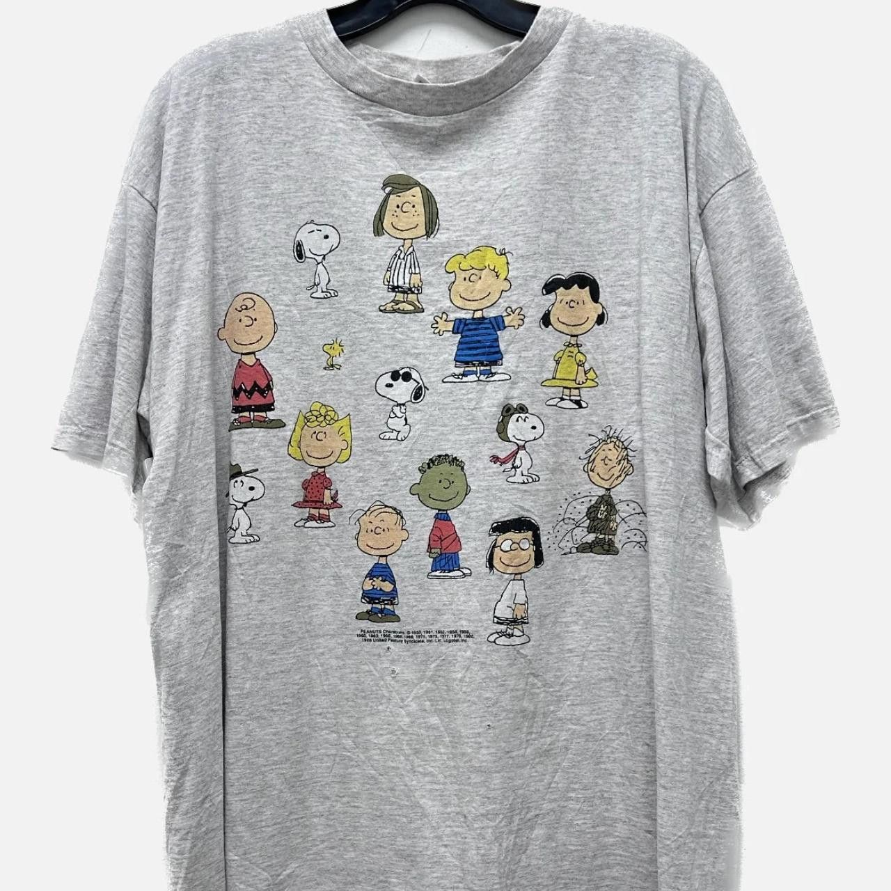 image of 1986 Peanuts Characters Tee in Grey, Men's (Size XL)