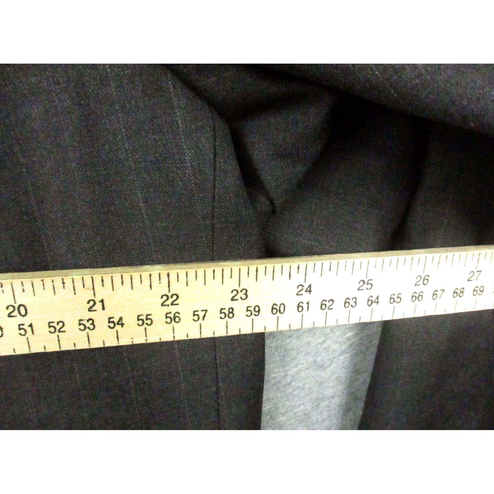 Vintage Hickey Freeman Blazer Jacket 48R Wool Solid Black Pinstripe EUC Size 48R - 4 Thumbnail