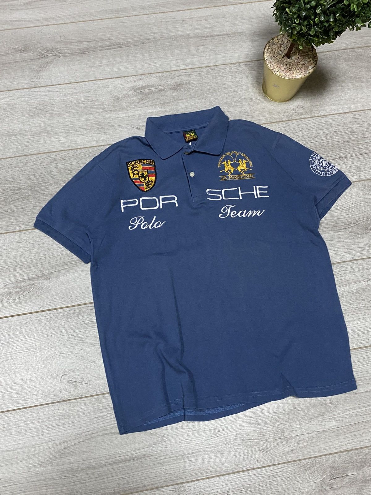 La Martina Vintage La Martina Porsche polo team t shirt Size US XL / EU 56 / 4 - 5 Thumbnail