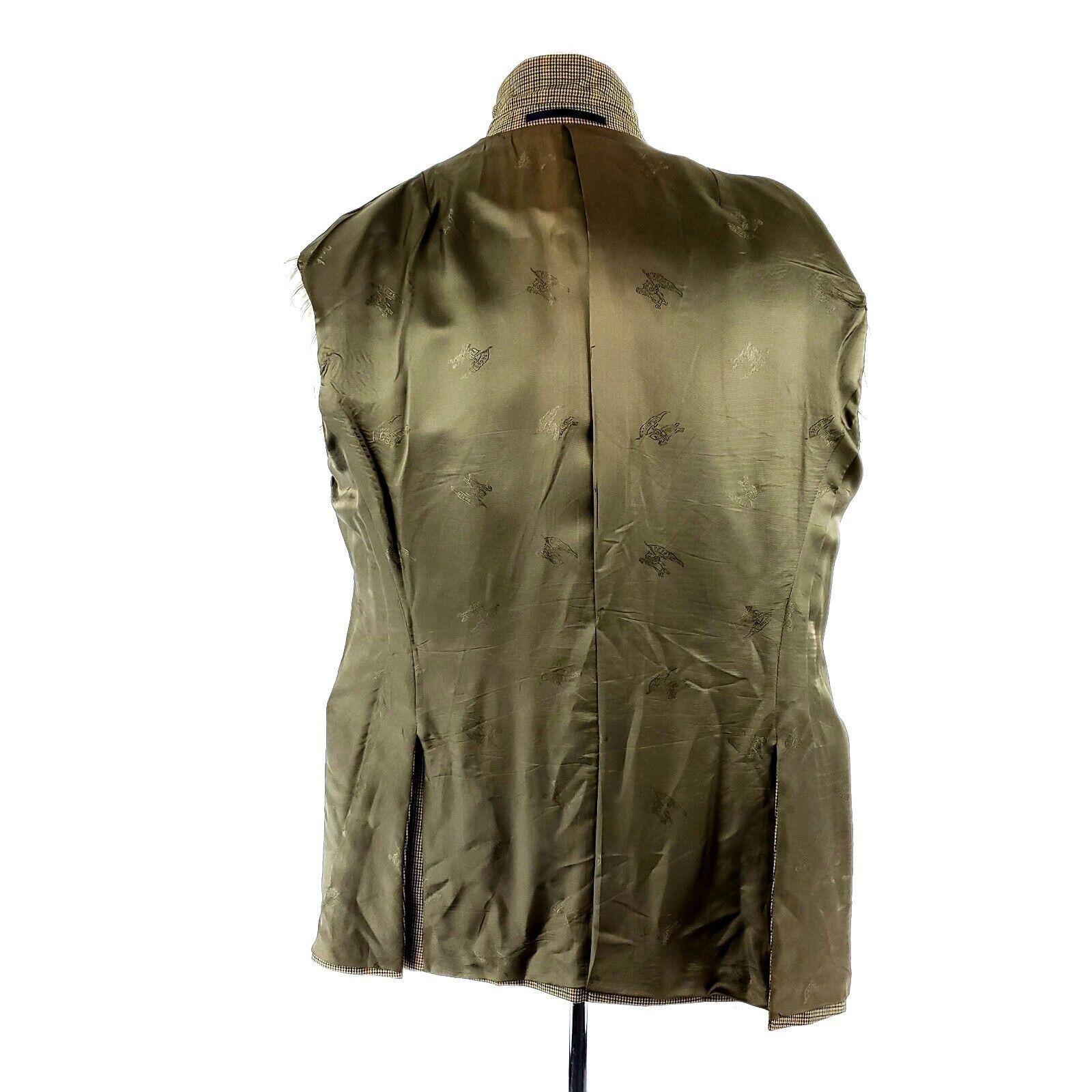 Burberry Burberry London Wool 3 Leather Button Sport Coat 42R Brown H Size 42R - 11 Thumbnail