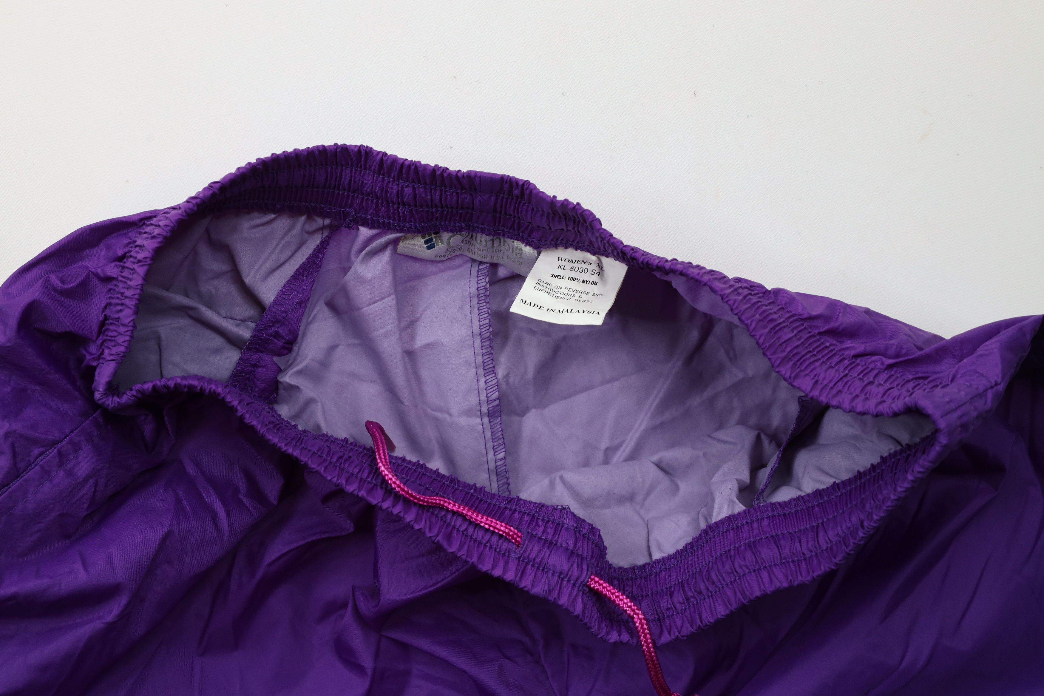 Columbia × Vintage Vintage 90s Columbia Waterproof Rain Joggers Pants Purple Size 30" / US 8 / IT 44 - 7 Thumbnail