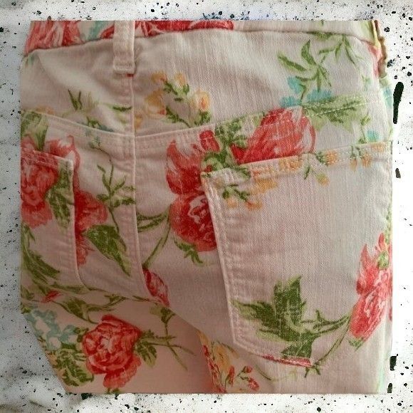 Chicos Chicos Girlfriend 5 Pocket Vintage Inspired Floral Ankle 4 Size 27" / US 4 / IT 40 - 10 Thumbnail