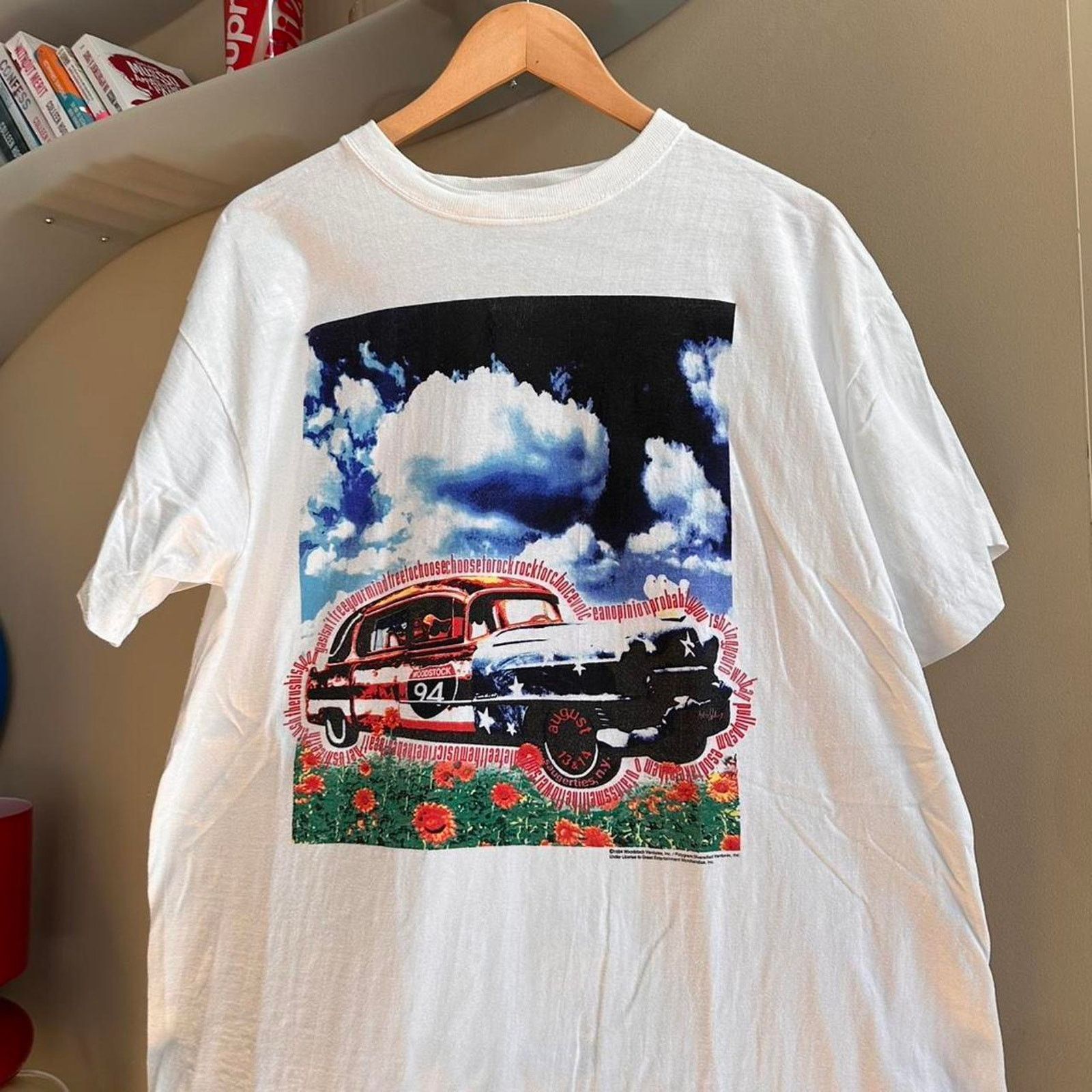 Band Tees × Vintage Vintage 1994 Woodstock Shirt Size US XL / EU 56 / 4 - 2 Thumbnail
