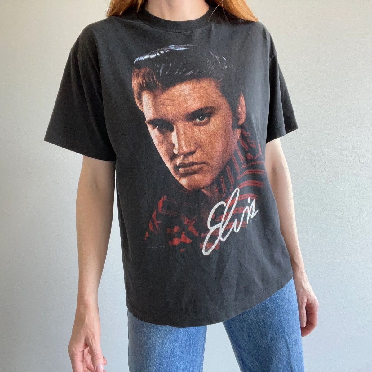 Levi's Vintage Clothing × Vintage 1990 ELVIS GIANT HEAD T-SHIRT Size US M / EU 48-50 / 2 - 5 Thumbnail