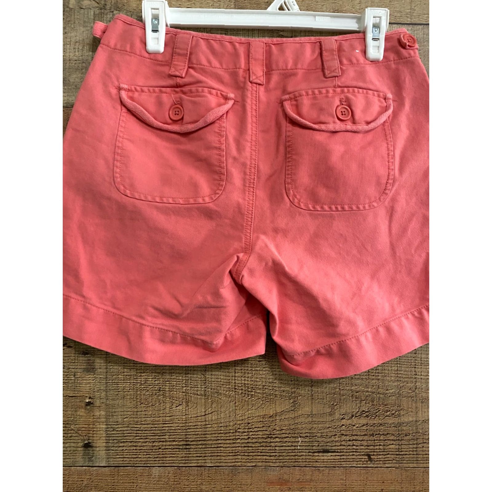 CO Bass by GH Bass Co Women's Tangerine 100% Cotton Casual Short Shorts - Size 6 Size 28" / US 6 / IT 42 - 2 Thumbnail