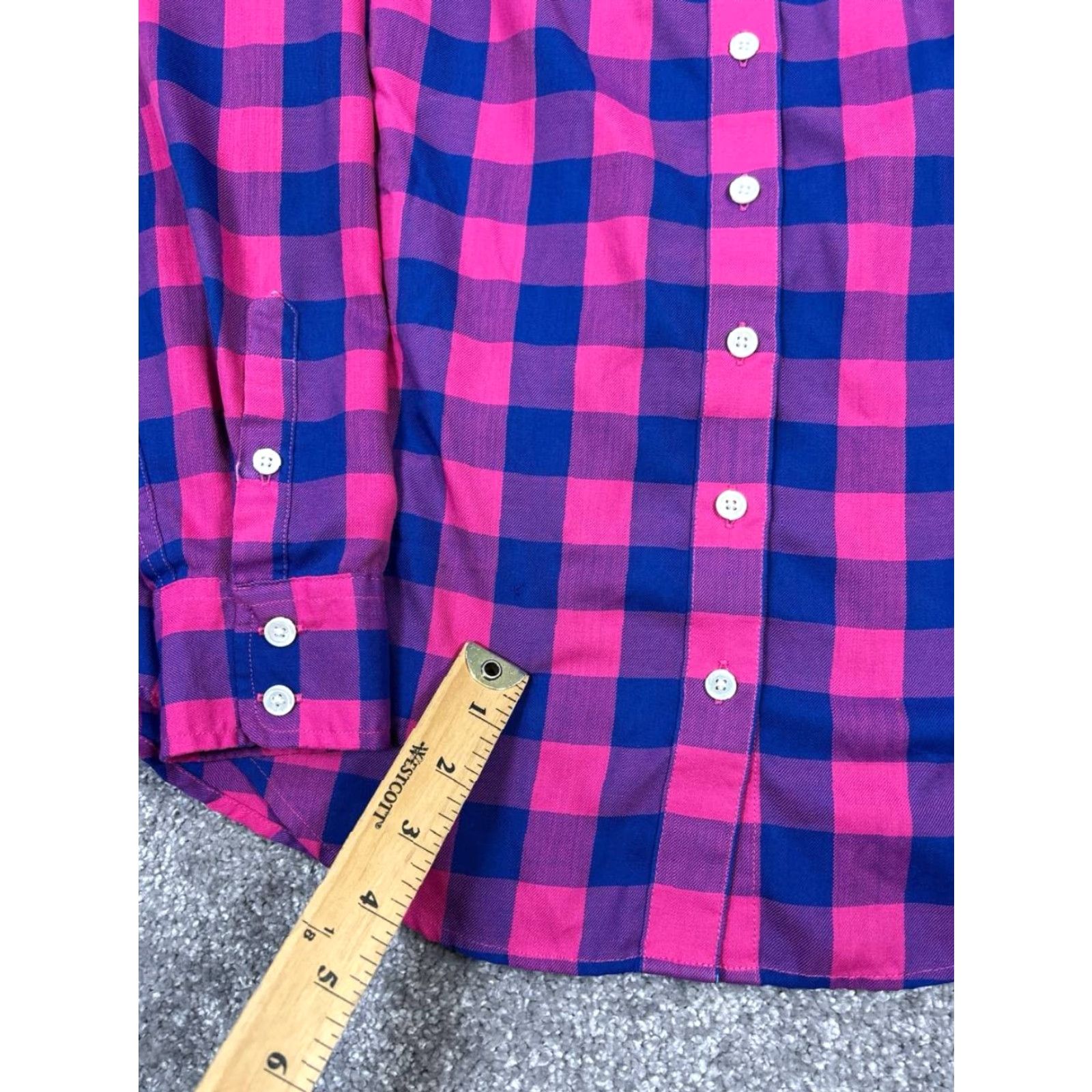 Vineyard Vines VINEYARD VINES Shirt Womens 6 Pink Blue Button Up Casual Plaid Long Sleeve 6 Pink Womens Size M / US 6-8 / IT 42-44 - 5 Thumbnail
