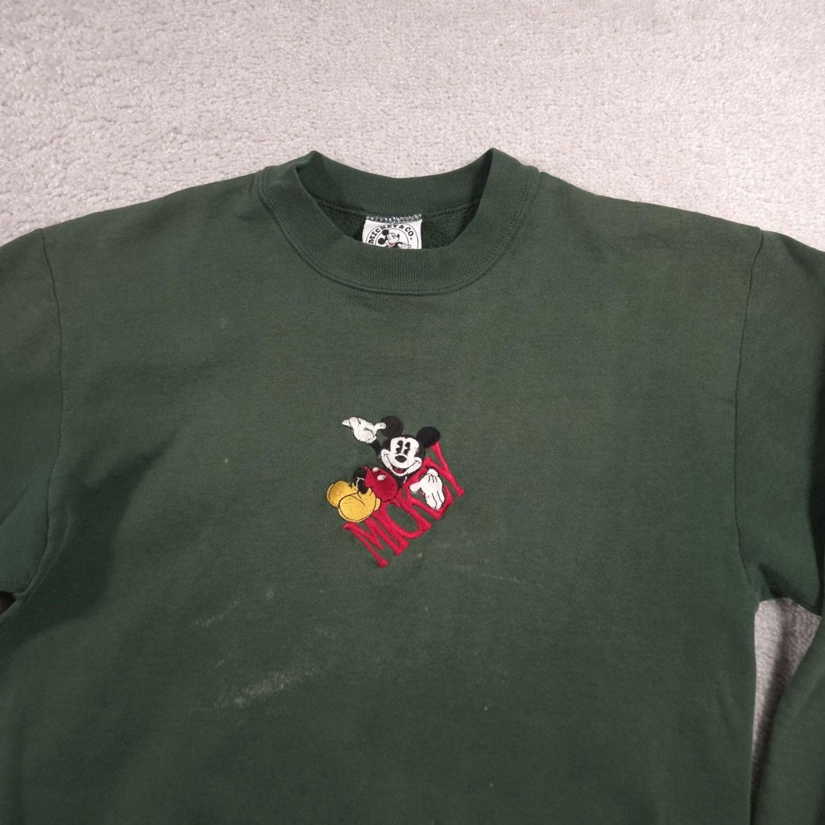 Mickey & Co. Vintage Mickey & Co Sweatshirt Womens M Green Crewneck Embroidered Disney Graphic Print Embroidered Mickey Mouse Size M / US 6-8 / IT 42-44 - 3 Thumbnail