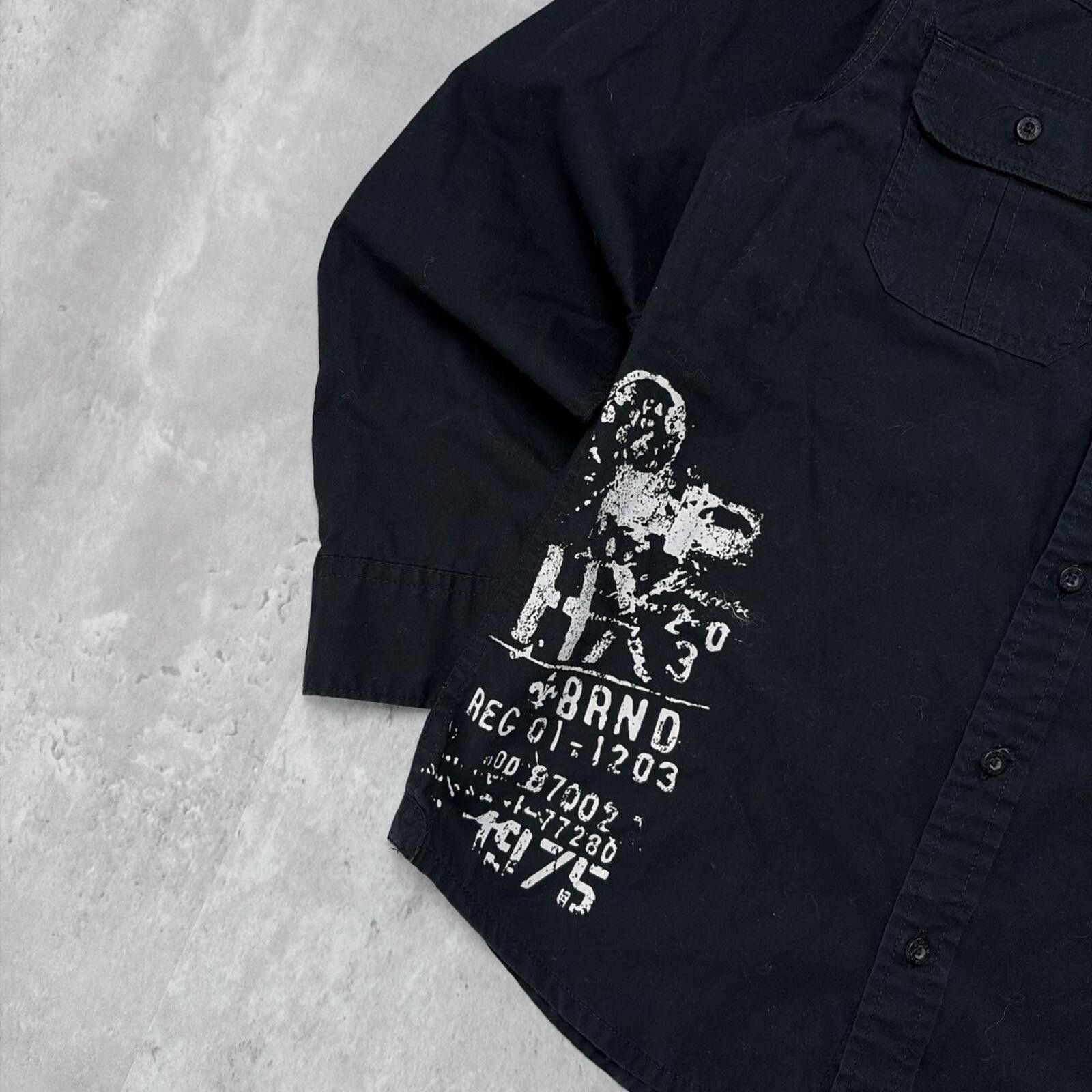 Other Y2K Helix Grunge Gothic Skater Long Sleeve Button Up Shirt Size M / US 6-8 / IT 42-44 - 4 Thumbnail