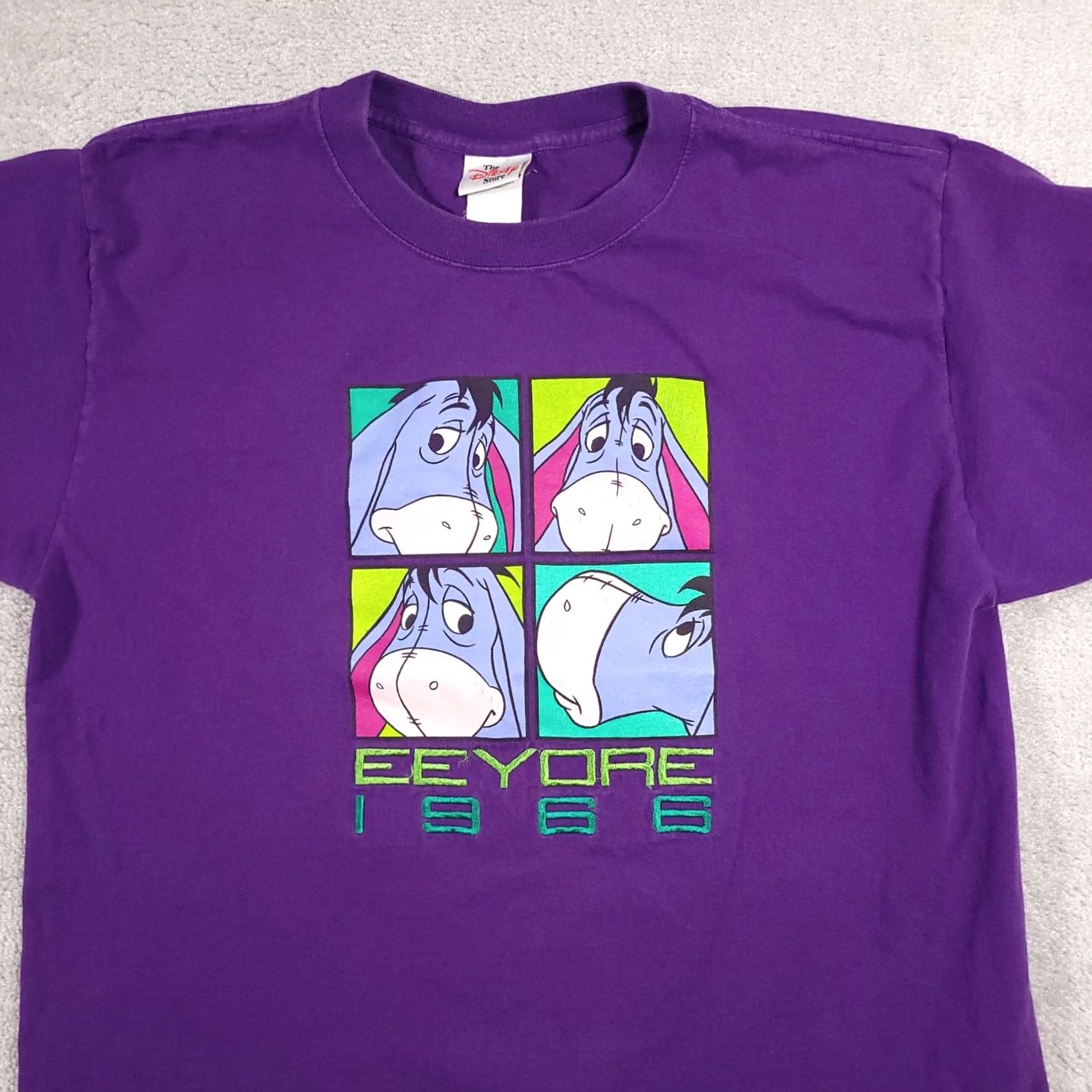 Disney VINTAGE Disney The Disney Store Eeyore T-Shirt Adult L Purple Embroidered USA Shirt Mens 90s Cartoon Size US L / EU 52-54 / 3 - 3 Thumbnail