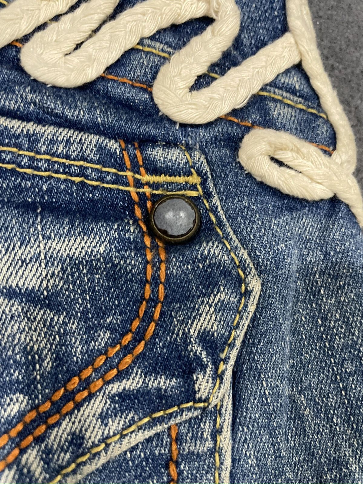 If Six Was Nine Flared Stonewash Jeans Size US 35 - 23 Thumbnail