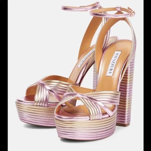 Aquazzura o1srvl11e1024 Sandal in Pink Size US 8 / IT 38 - 2 Thumbnail