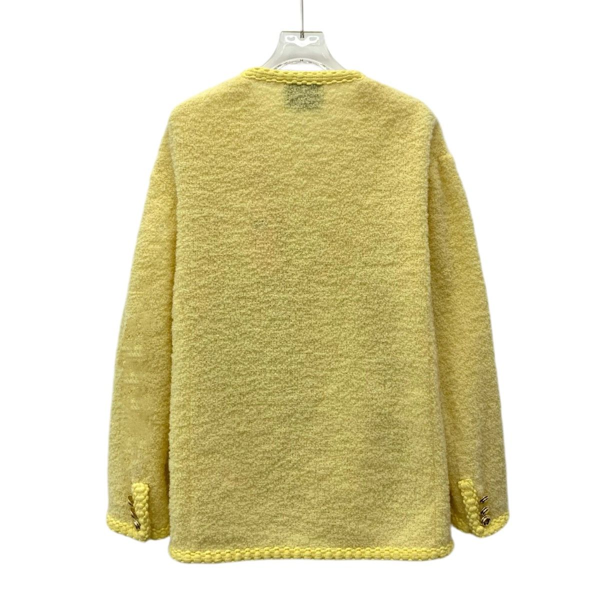 Miu Miu MiuMiu Wool V-neck Long Sleeve Tweed Knit Cardigan K26WX Size XS / US 0-2 / IT 36-38 - 2 Thumbnail