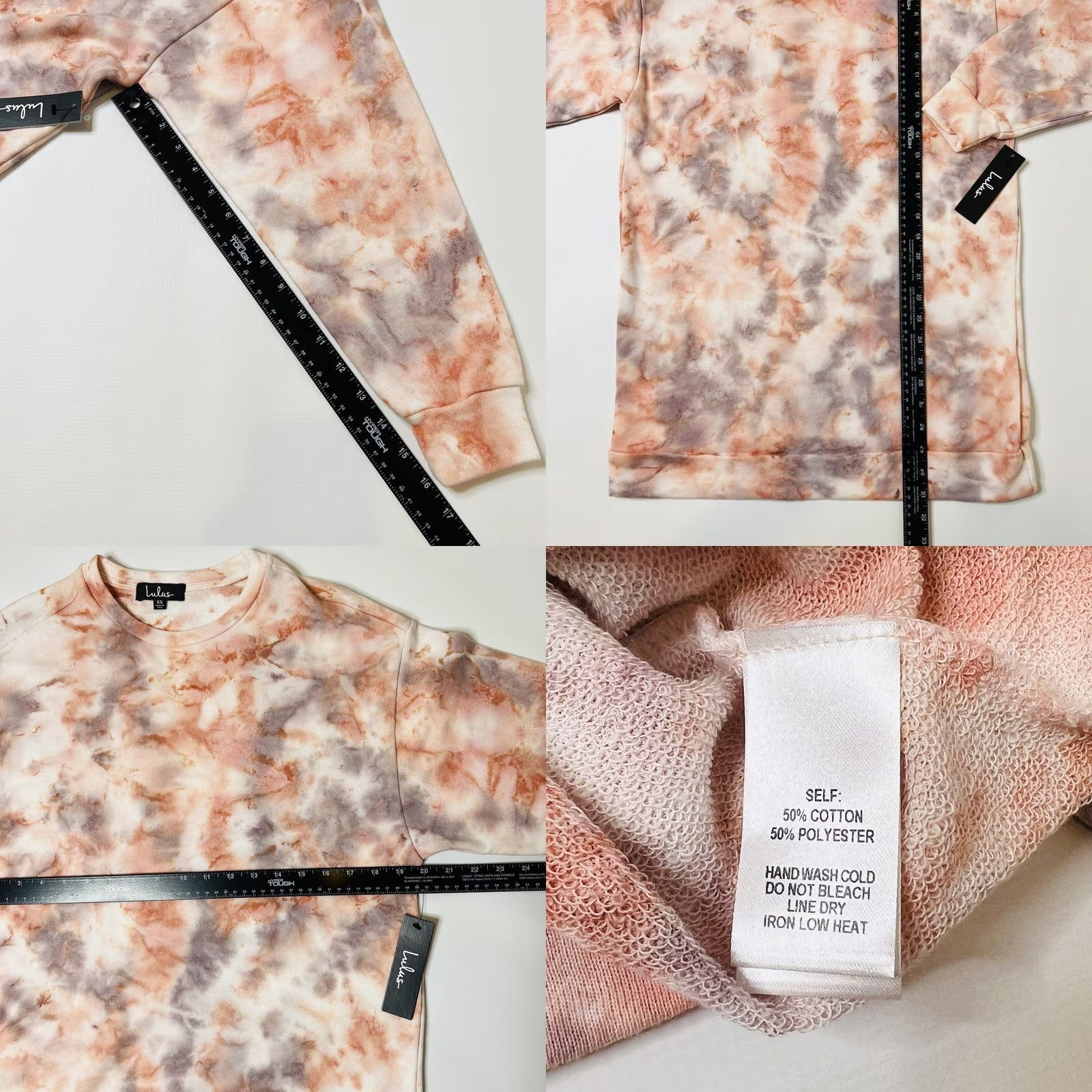Lulus Lulus Dress XS Hang Loose Mini Sweatshirt Tie Dye Pink Gray Relaxed Fit Dress Shirts? Size XS / US 0-2 / IT 36-38 - 8 Thumbnail