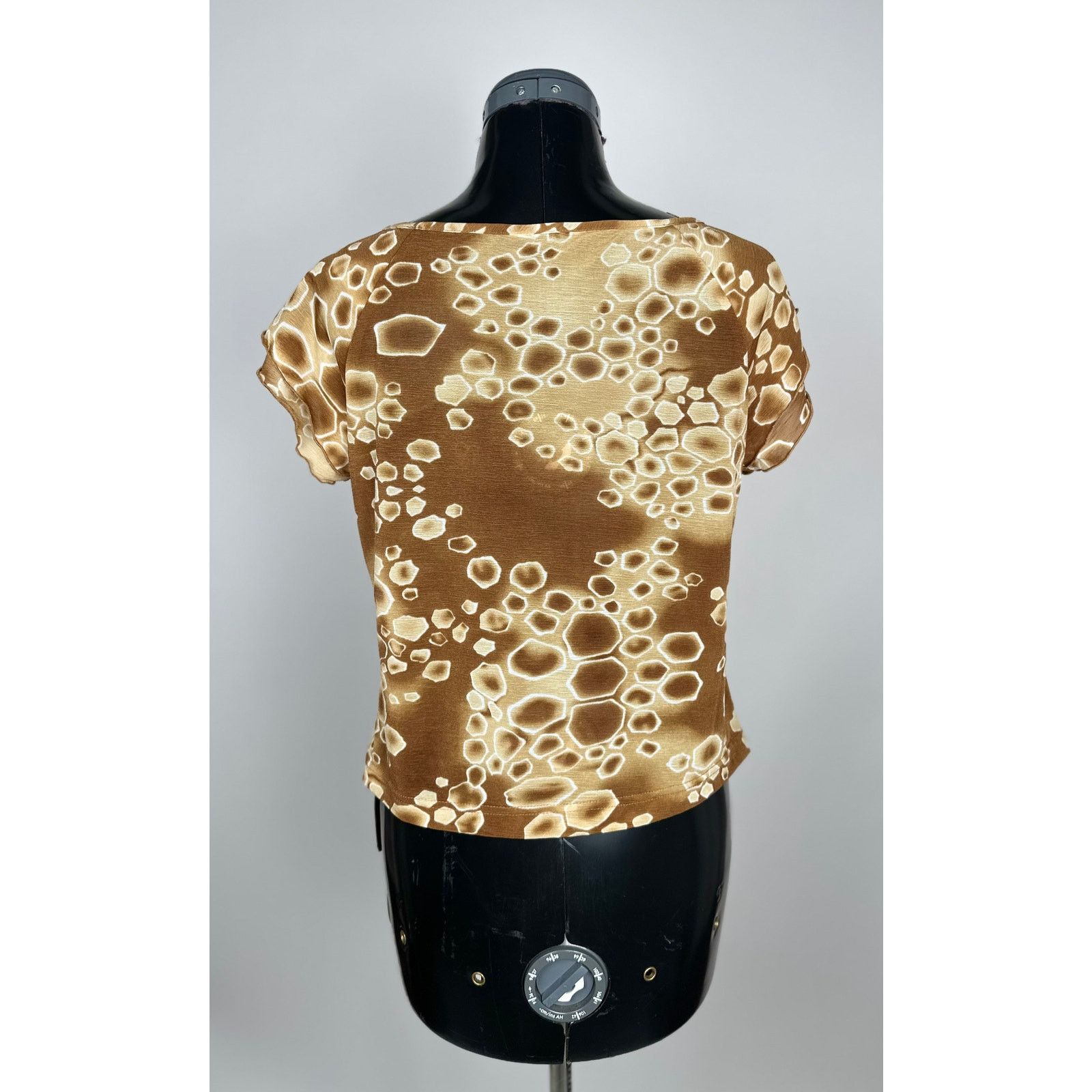 Other Vintage Cream/Brown Patterned Top Size S / US 4 / IT 40 - 4 Thumbnail