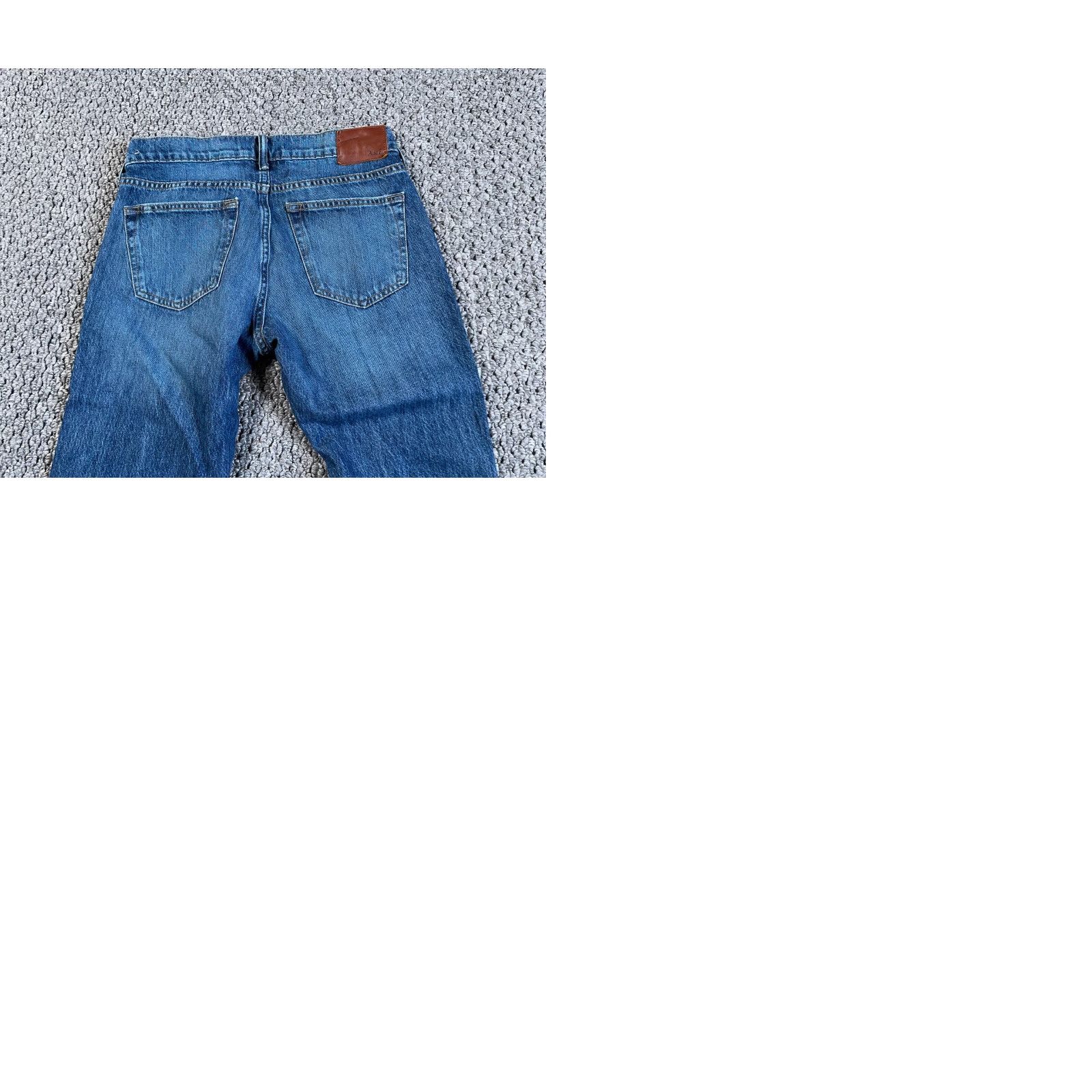 Abercrombie & Fitch VINTAGE Abercrombie & Fitch Jeans Slim 30 x 28 Blue Denim Striped 90s Hipster Mens Jeans (5-Pocket) Short Version: 30 in Inseam 28 in Size US 30 / EU 46 - 9 Thumbnail