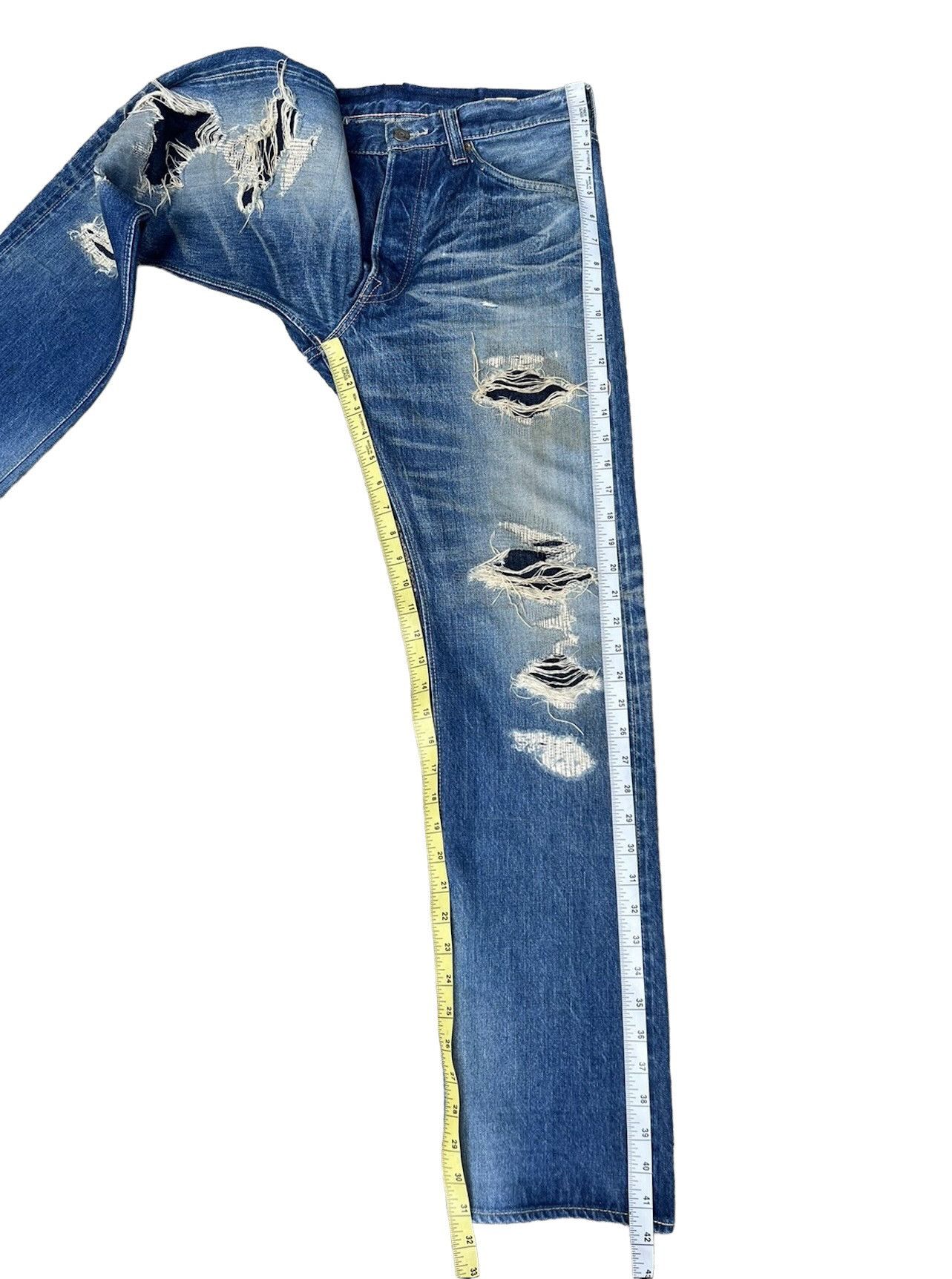 Sugar Cane Vintage Sugar Cane Japan Distress Mud Denim Selvedge Jeans Size US 30 / EU 46 - 5 Thumbnail