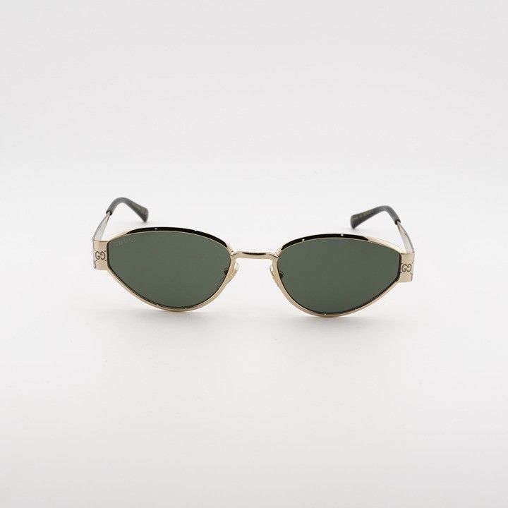 Gucci Gucci GG1853S 001 Sunglasses Gold Oval Frame, Grey Lenses Size ONE SIZE - 6 Thumbnail